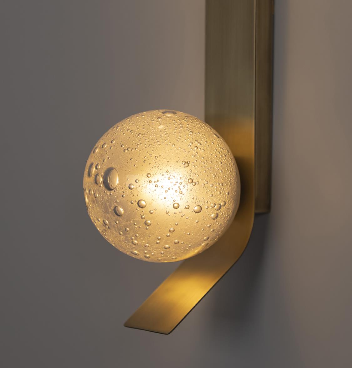 Helsingör Double Bubbly Soft Glass Antique Wall Sconce - Heka Lighting & Trading Limited