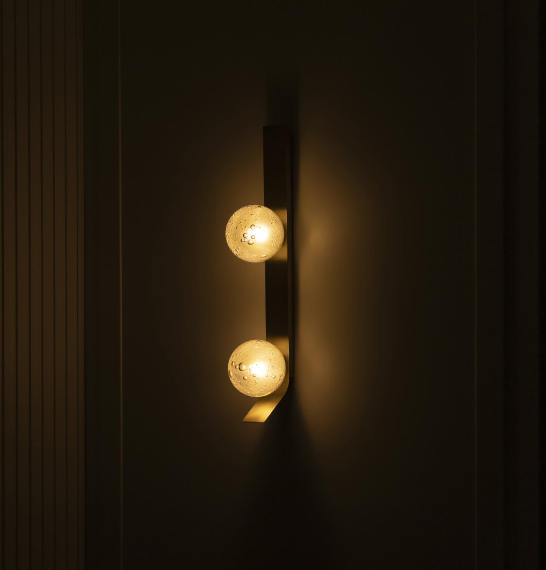 Helsingör Double Bubbly Soft Glass Antique Wall Sconce - Heka Lighting & Trading Limited