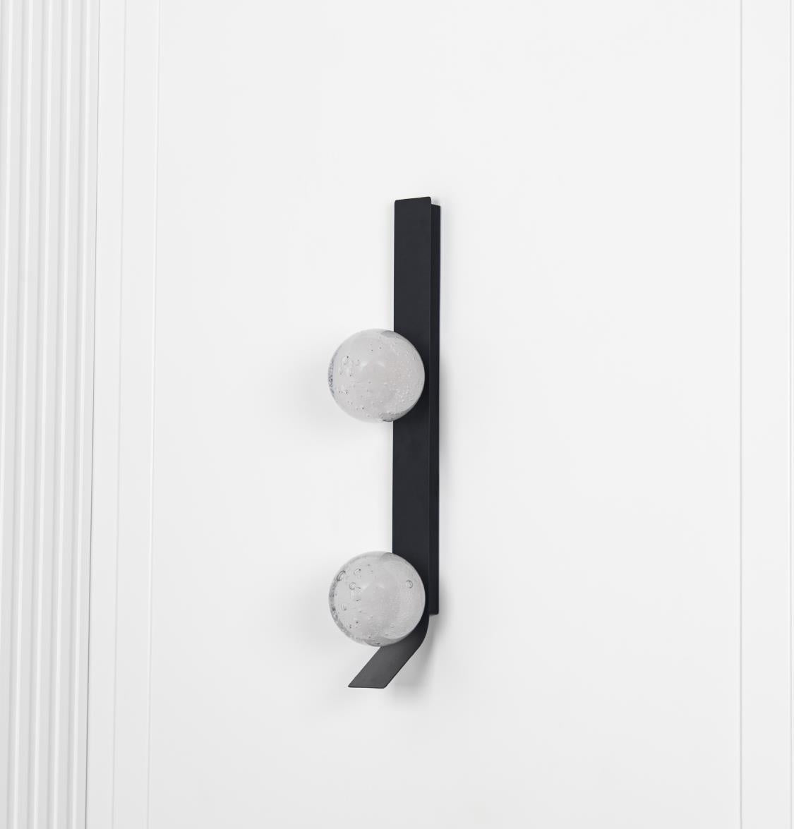 Helsingör Double Bubbly Soft Glass Black Wall Sconce - Heka Lighting & Trading Limited