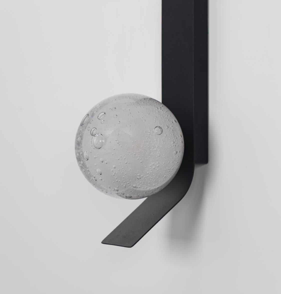 Helsingör Double Bubbly Soft Glass Black Wall Sconce - Heka Lighting & Trading Limited