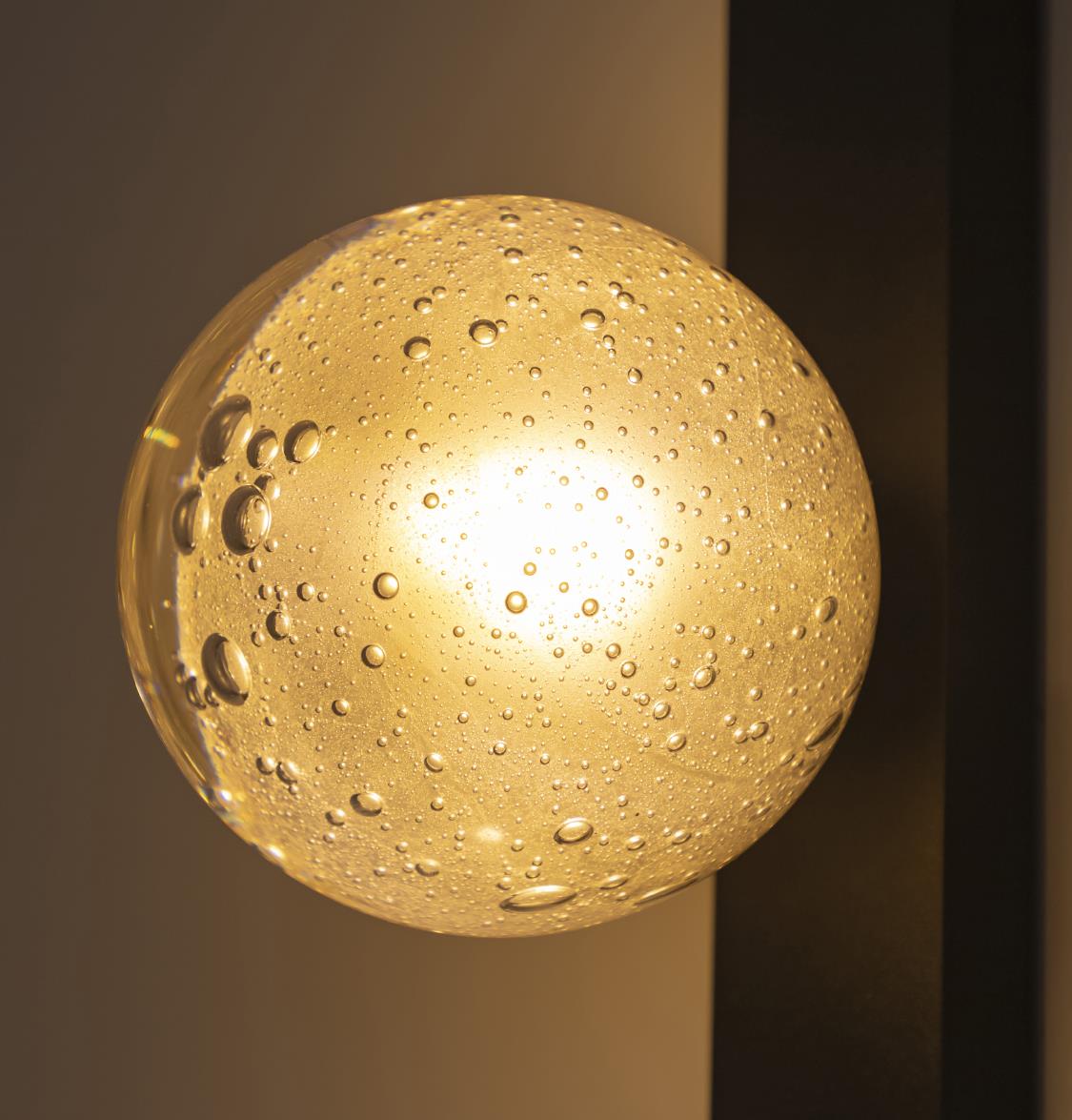 Helsingör Double Bubbly Soft Glass Black Wall Sconce - Heka Lighting & Trading Limited