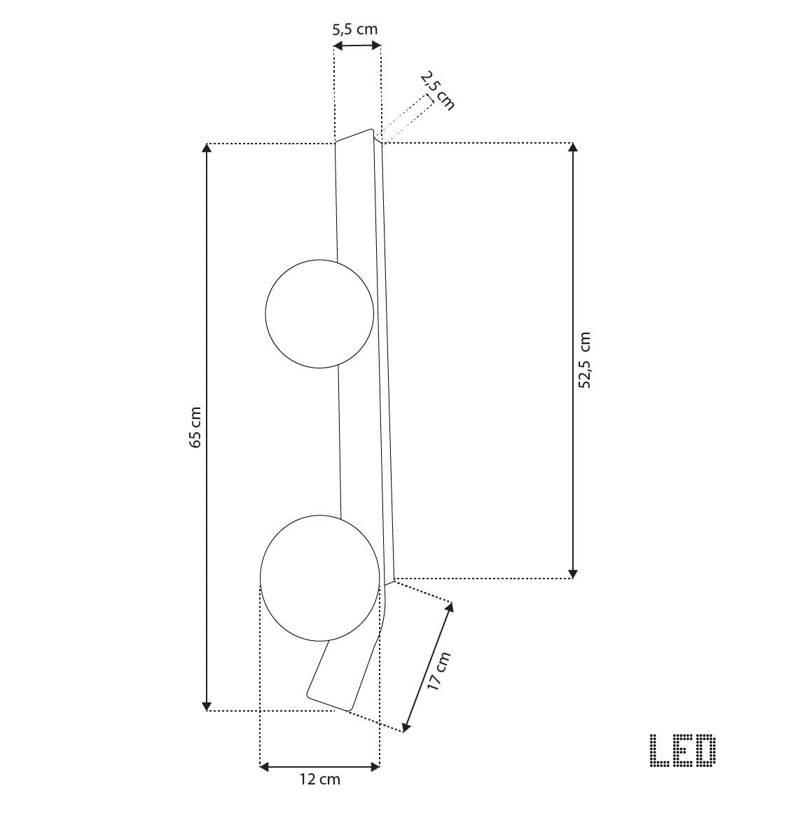 Helsingör Double Bubbly Soft Glass Black Wall Sconce - Heka Lighting & Trading Limited