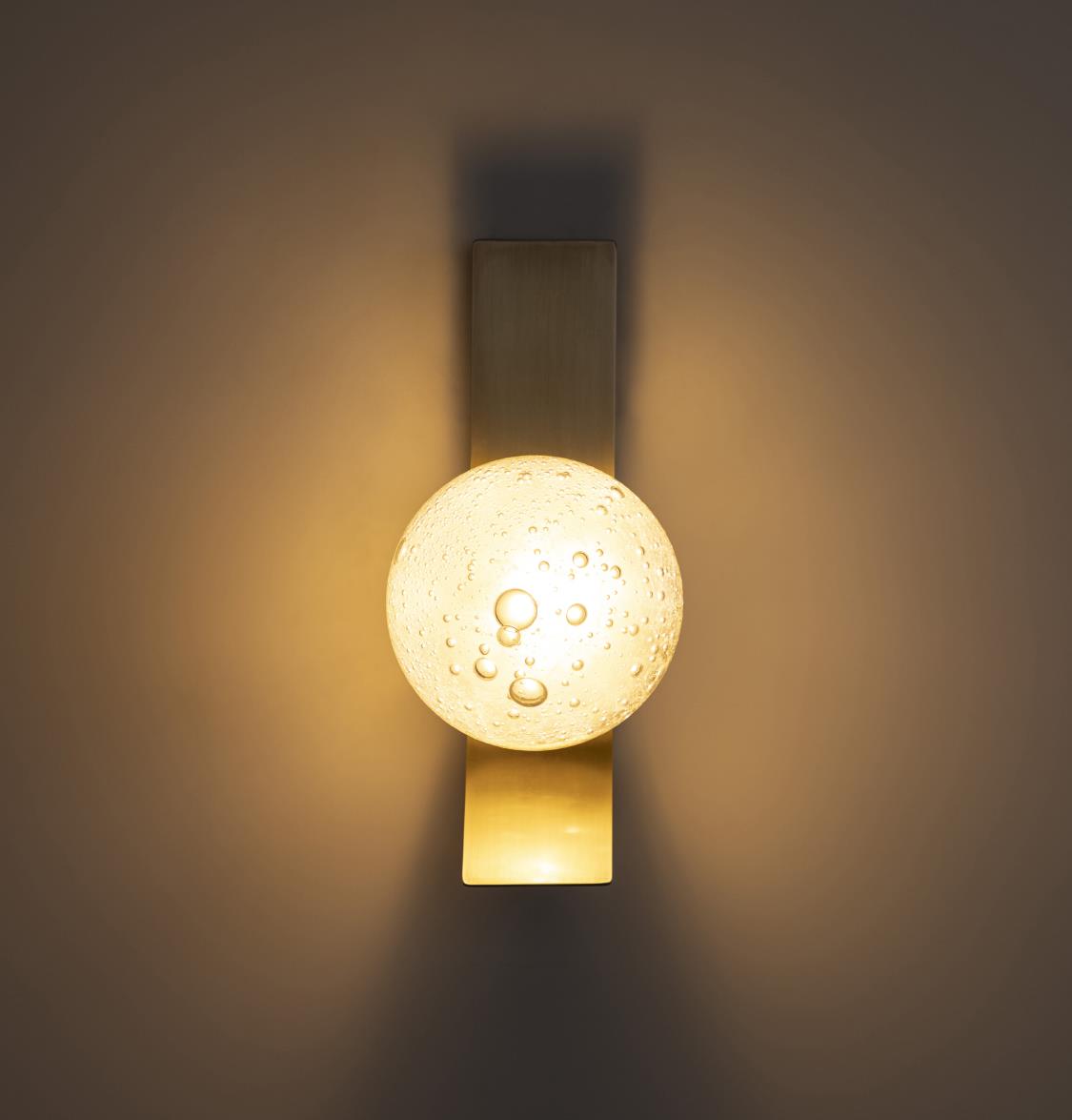 Helsingör Single Bubbly Soft Glass Antique Wall Sconce - Heka Lighting & Trading Limited