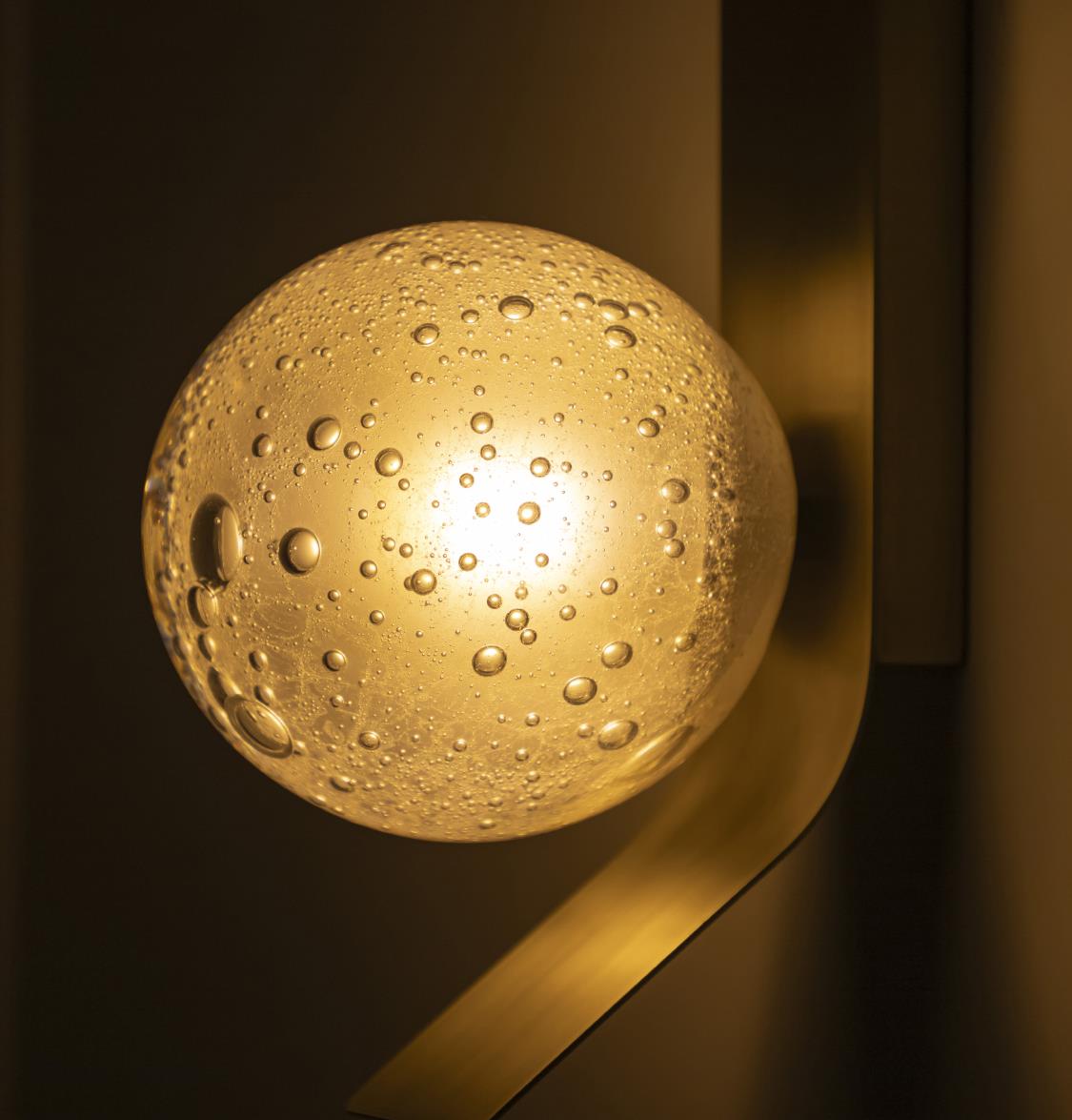 Helsingör Single Bubbly Soft Glass Antique Wall Sconce - Heka Lighting & Trading Limited