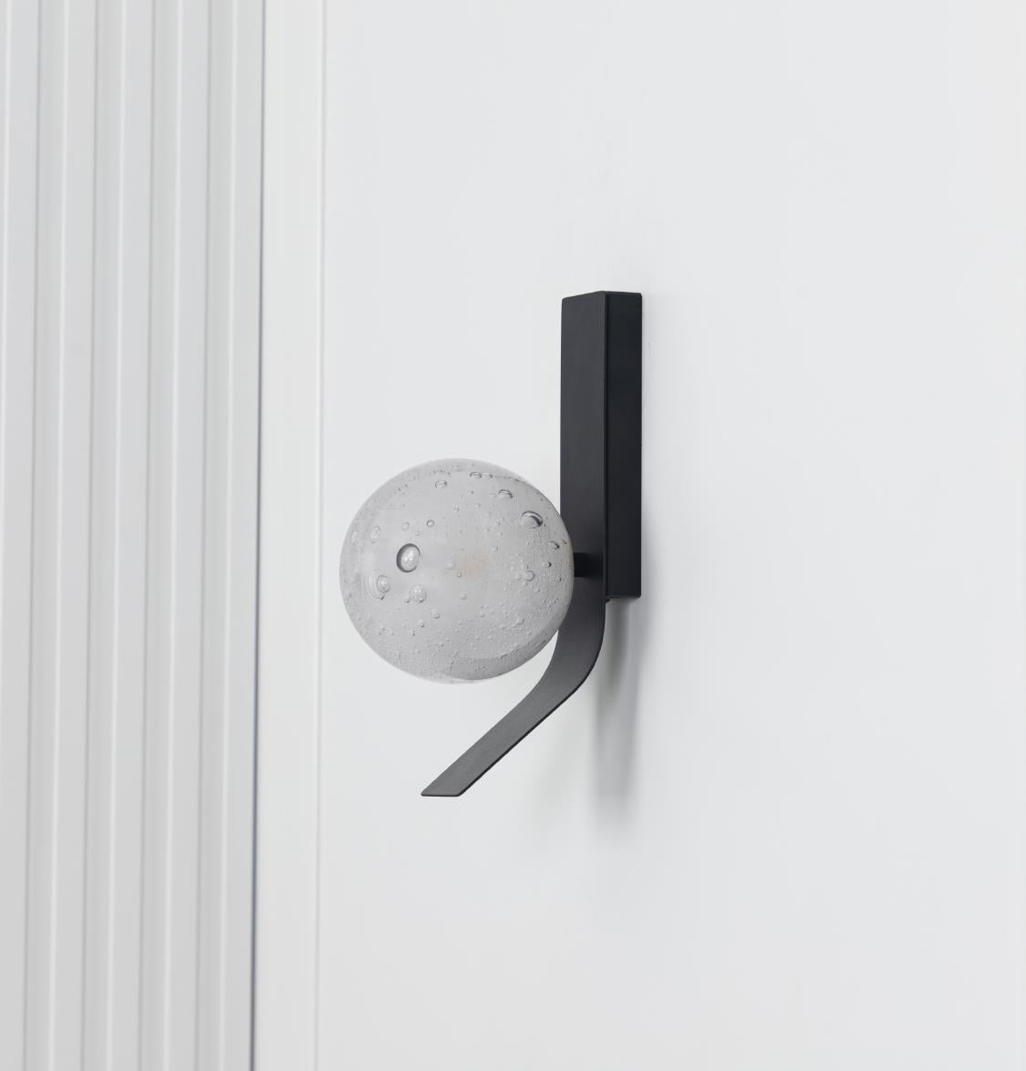 Helsingör Single Bubbly Soft Glass Black Wall Sconce - Heka Lighting & Trading Limited