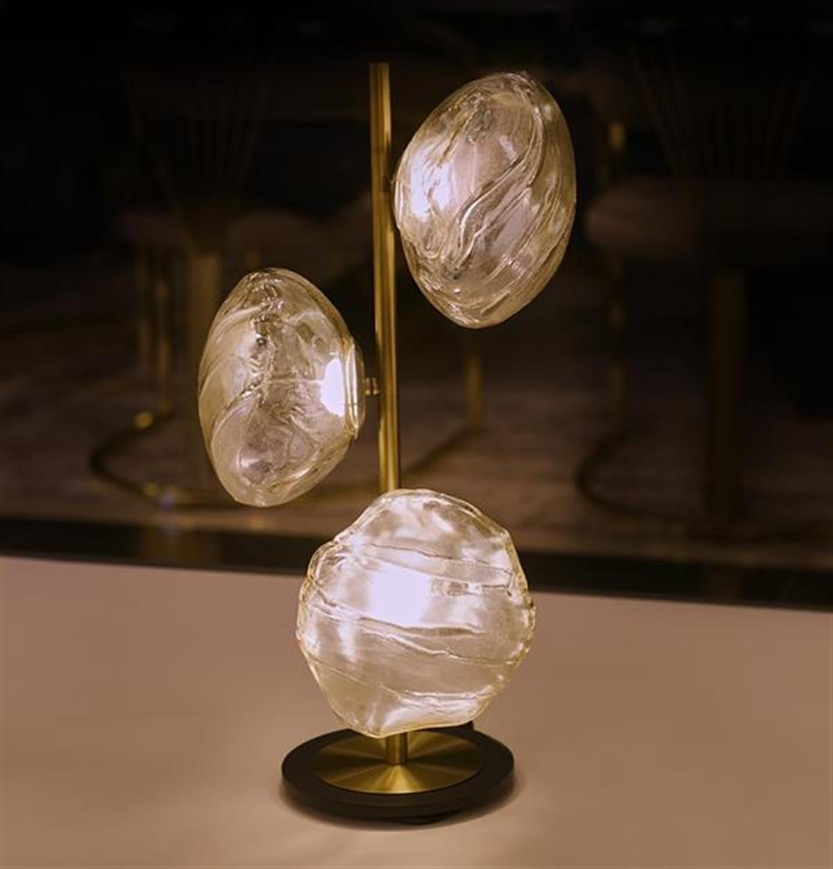 Hobart Honey Glass Antique Table Lamp - Heka Lighting & Trading Limited