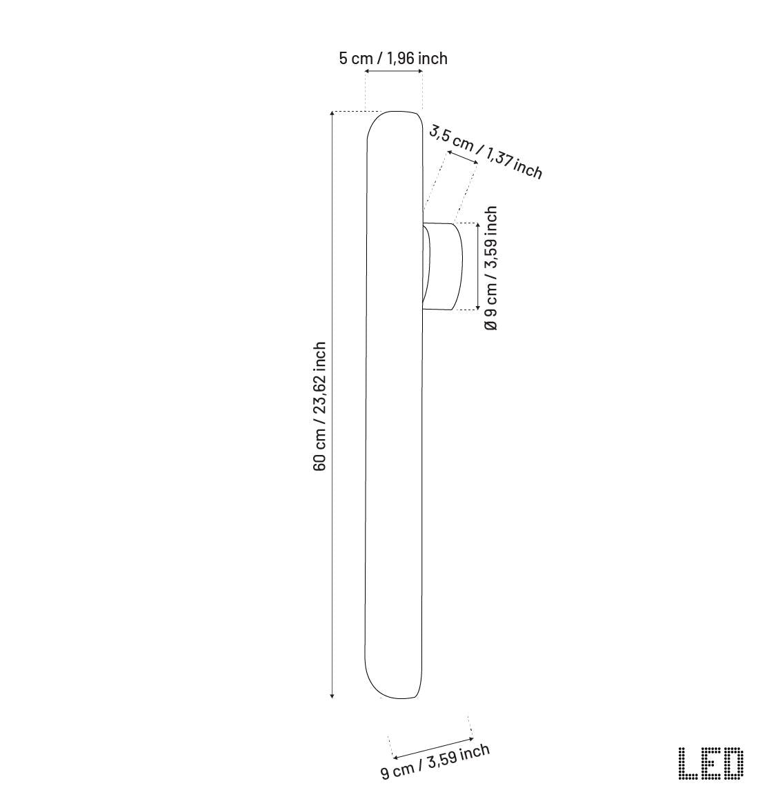 Iguazu Marble Wall Sconce 58 Cm - Heka Lighting & Trading Limited