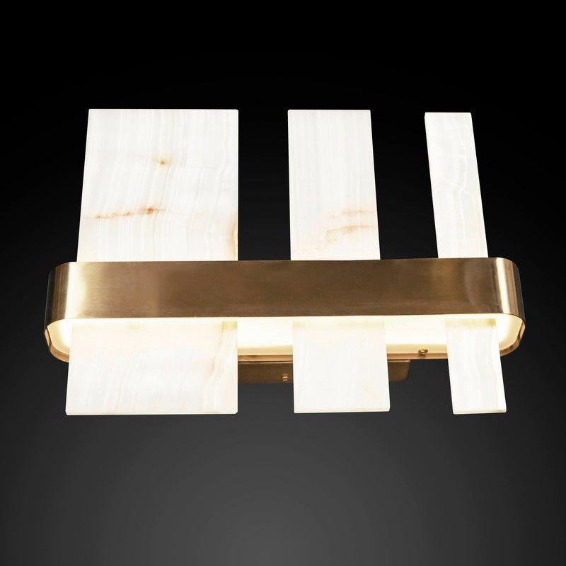Handmade 3 pcs Marble Vanity Wall Light, Modern Home Decor Marble Wall Lighting, Art Deco Wall Lamp, Brass Sconce MODEL: EKHO