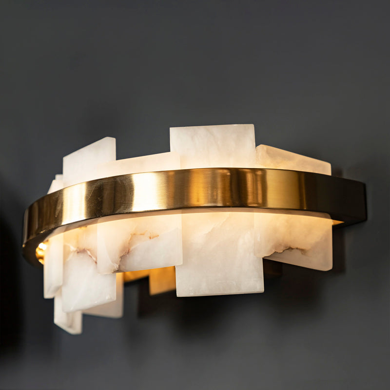 Handmade 4 pcs Marble Vanity Wall Light, Modern Home Decor Marble Wall Lighting, Art Deco Wall Lamp, Brass Wall Lamp MODEL : PARIS