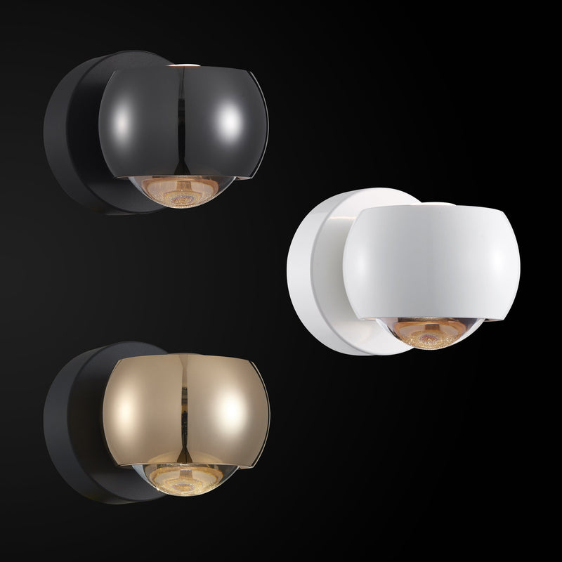 Gold, Platinum or White Single Wall Light, Modern Home Decor Wall Lighting, Art Deco LED Sconce MODEL: BALAMIR