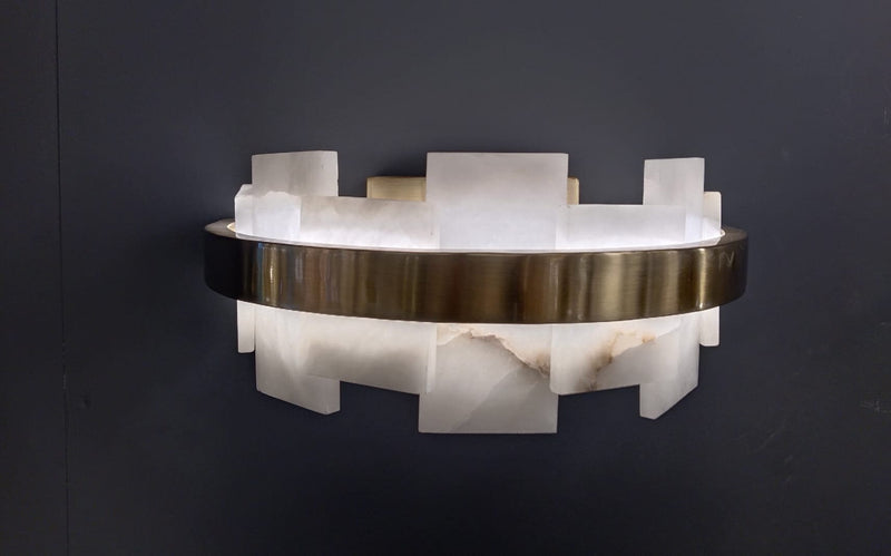 Handmade 4 pcs Marble Vanity Wall Light, Modern Home Decor Marble Wall Lighting, Art Deco Wall Lamp, Brass Wall Lamp MODEL : PARIS