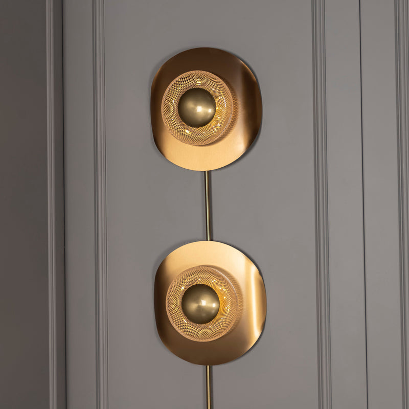 Handmade Wall Lamp, Modern Home Decor Bedside Lighting, Brass Light for Bedroom, Housewarming Gift Sconce MODEL: TRIPLE PEDESA