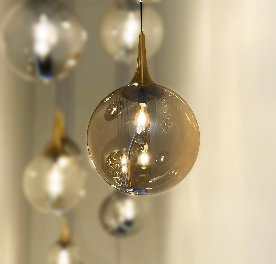 Karatay Honey Glass Pendant Light Chandelier 50 Cm - Heka Lighting & Trading Limited