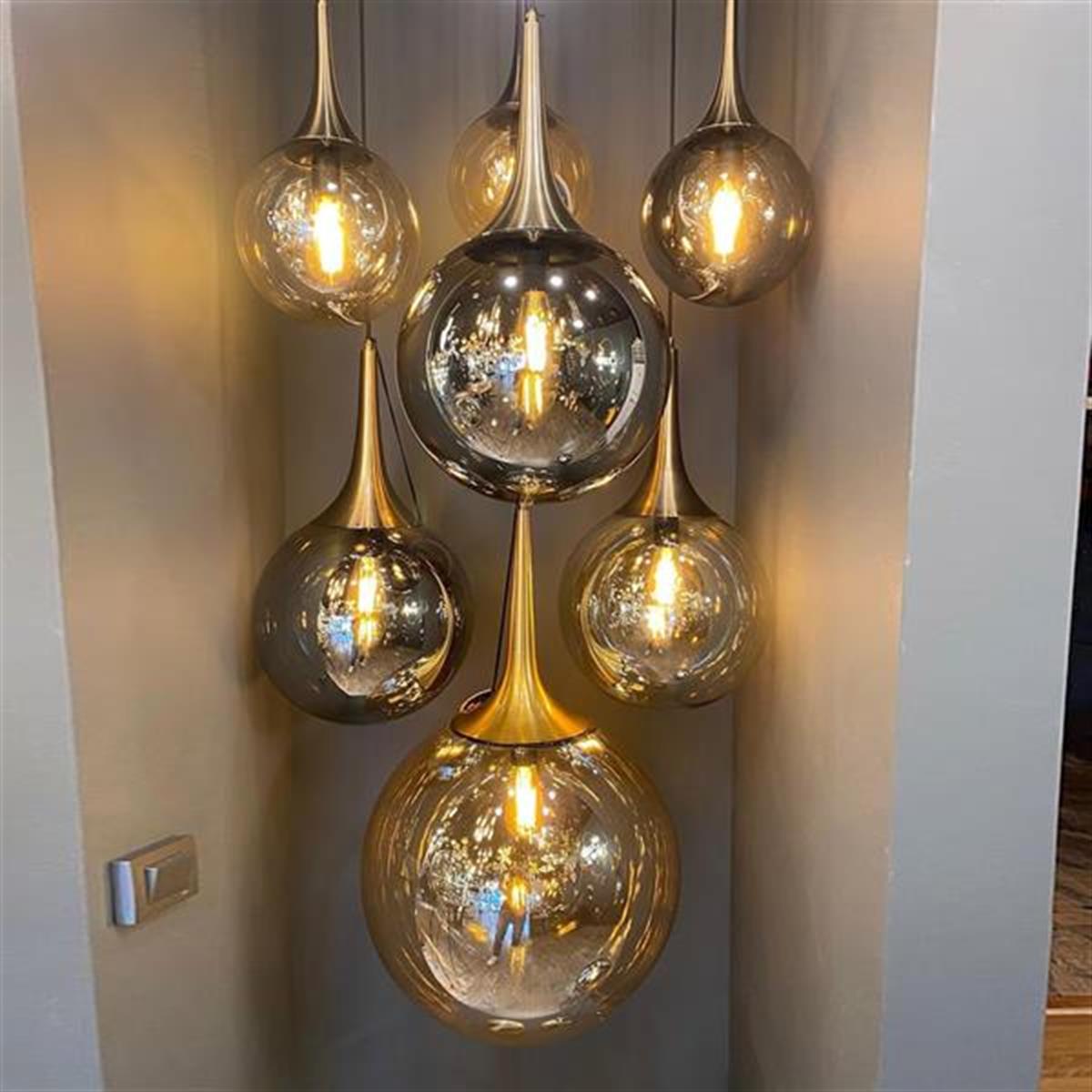 Karatay Honey Glass Pendant Light Chandelier 25 Cm - Heka Lighting & Trading Limited