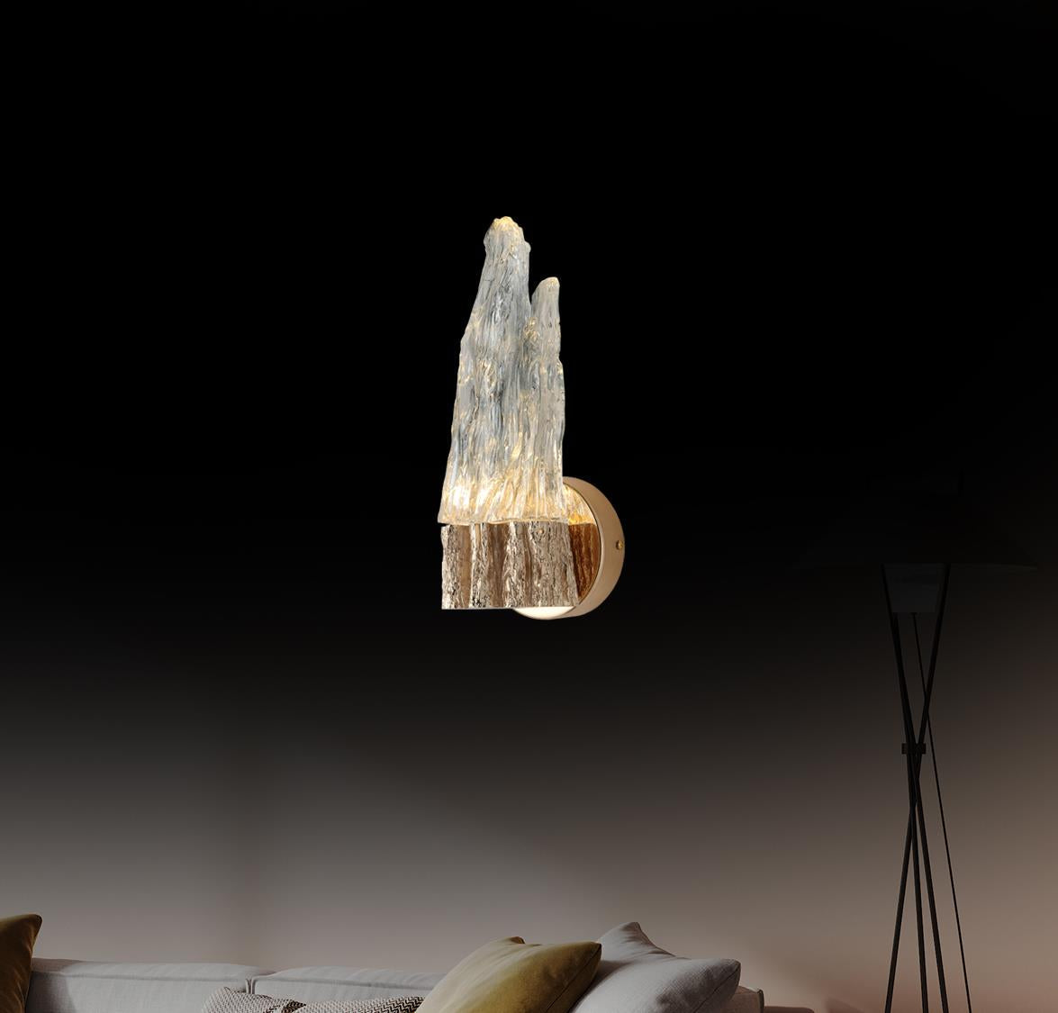 Kardal Smoked Acrylic Led Wall Sconce 30 Cm - Heka Lighting & Trading Limited