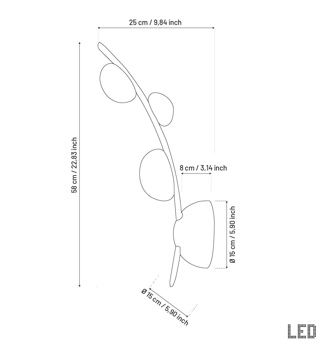 Kinşasa Brown Leather Three Honey Glass Wall Sconce - Heka Lighting & Trading Limited