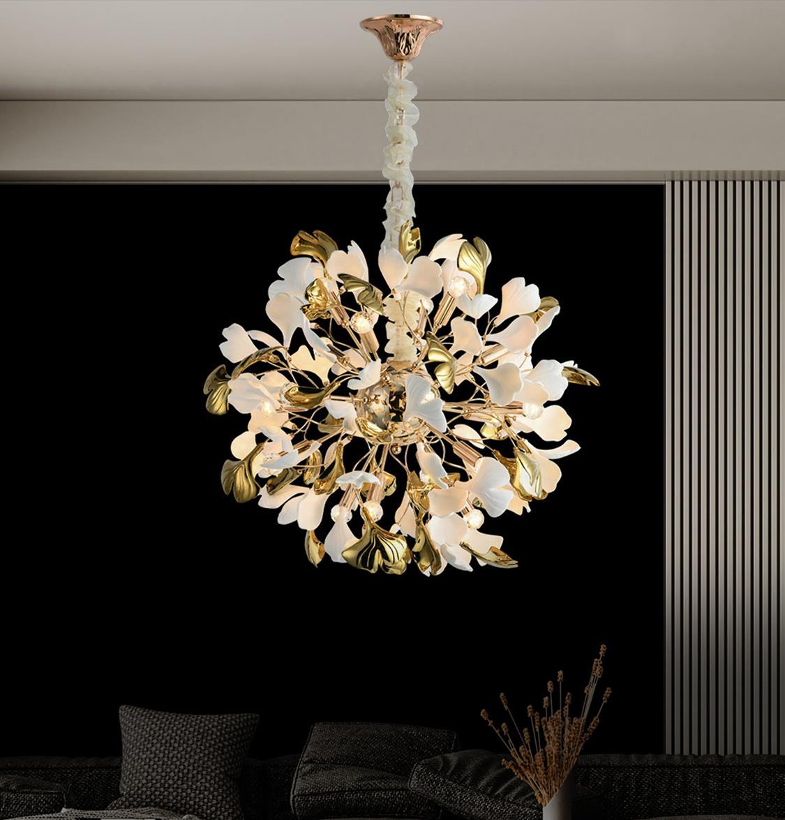 Komor Gold Chandelier 65 Cm - Heka Lighting & Trading Limited