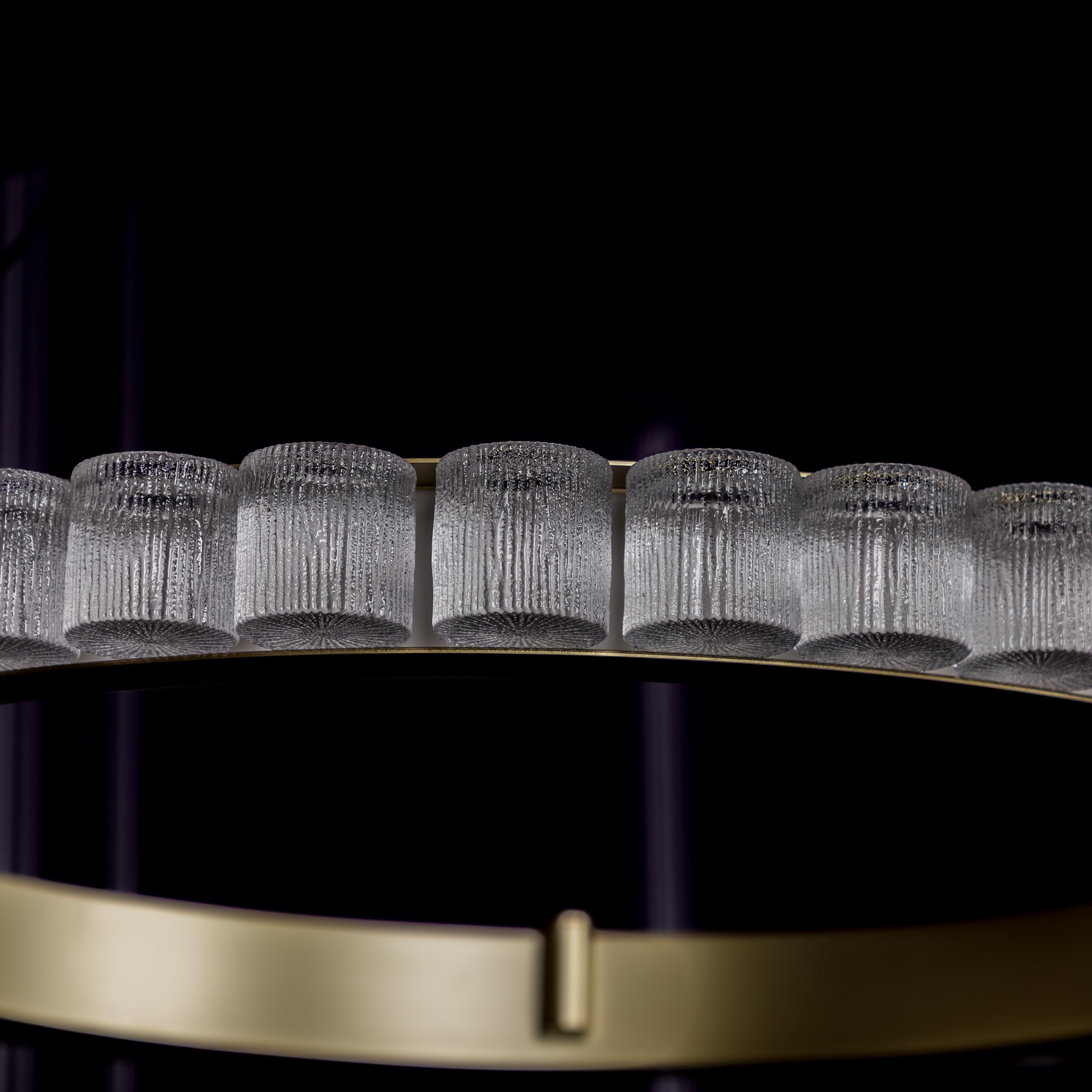 Kongo Frosted Glass Soft Antique Chandelier - Heka Lighting & Trading Limited