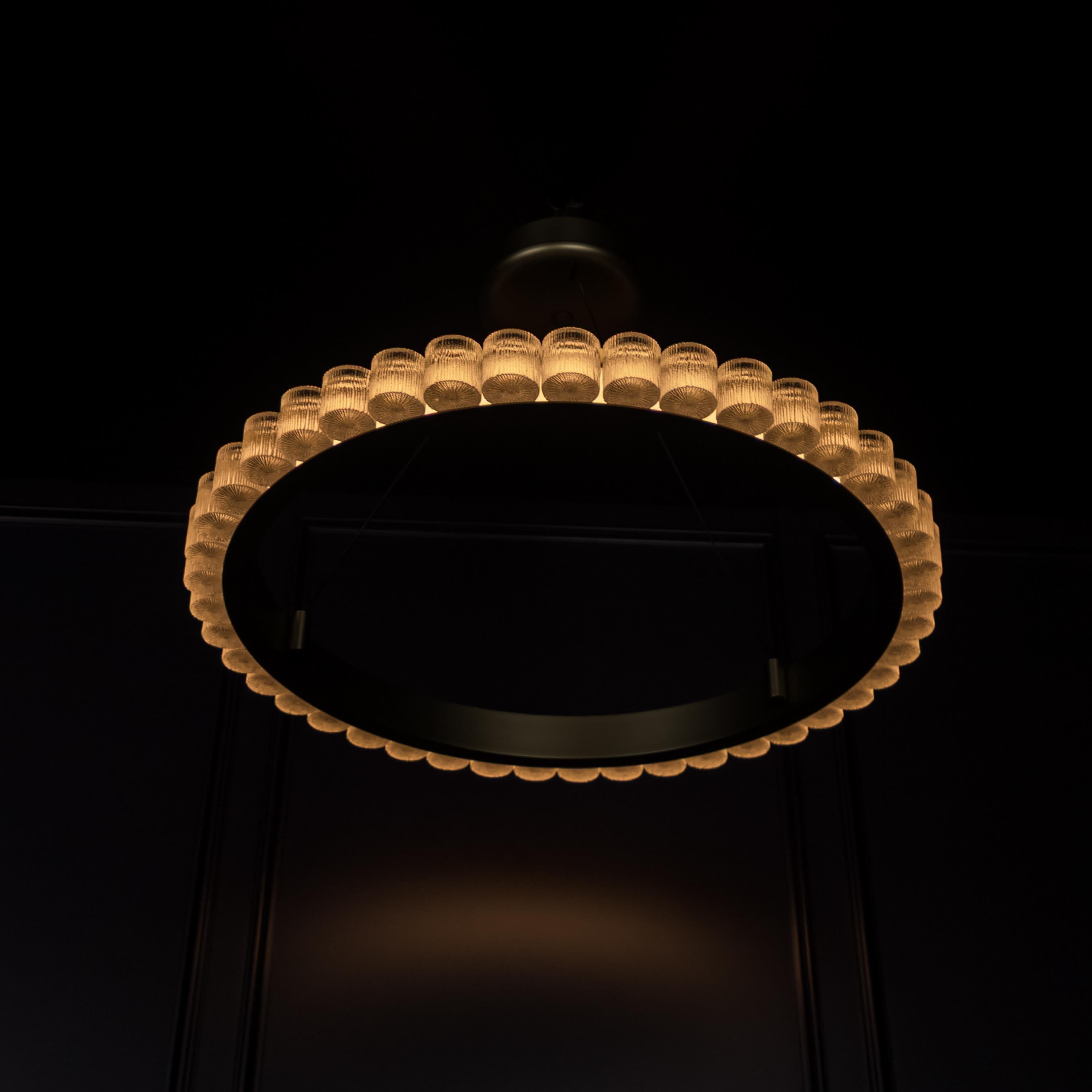 Kongo Frosted Glass Soft Antique Chandelier - Heka Lighting & Trading Limited