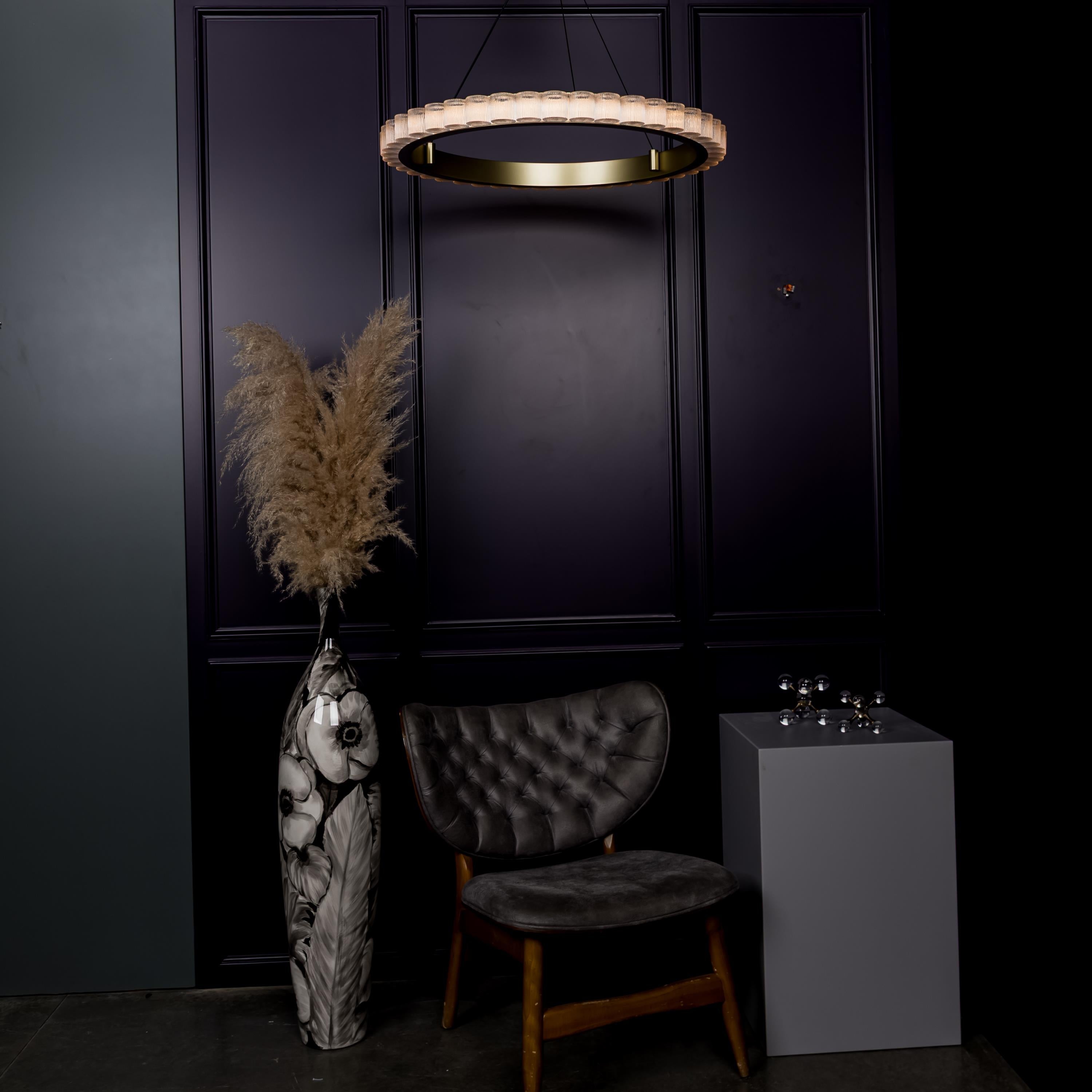 Kongo Frosted Glass Soft Antique Chandelier - Heka Lighting & Trading Limited