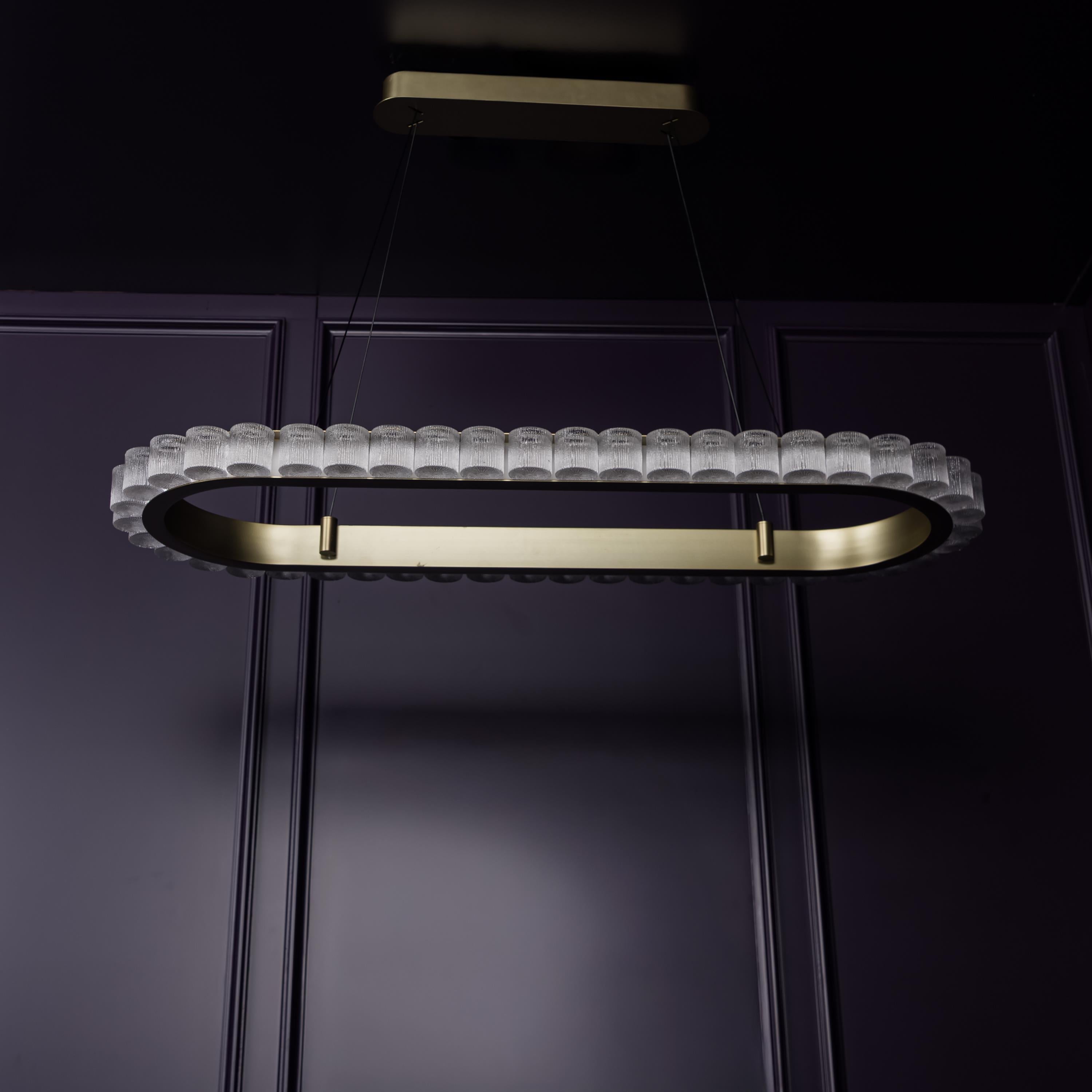 Kongo Frosted Glass Soft Antique Dining Table Chandelier - Heka Lighting & Trading Limited