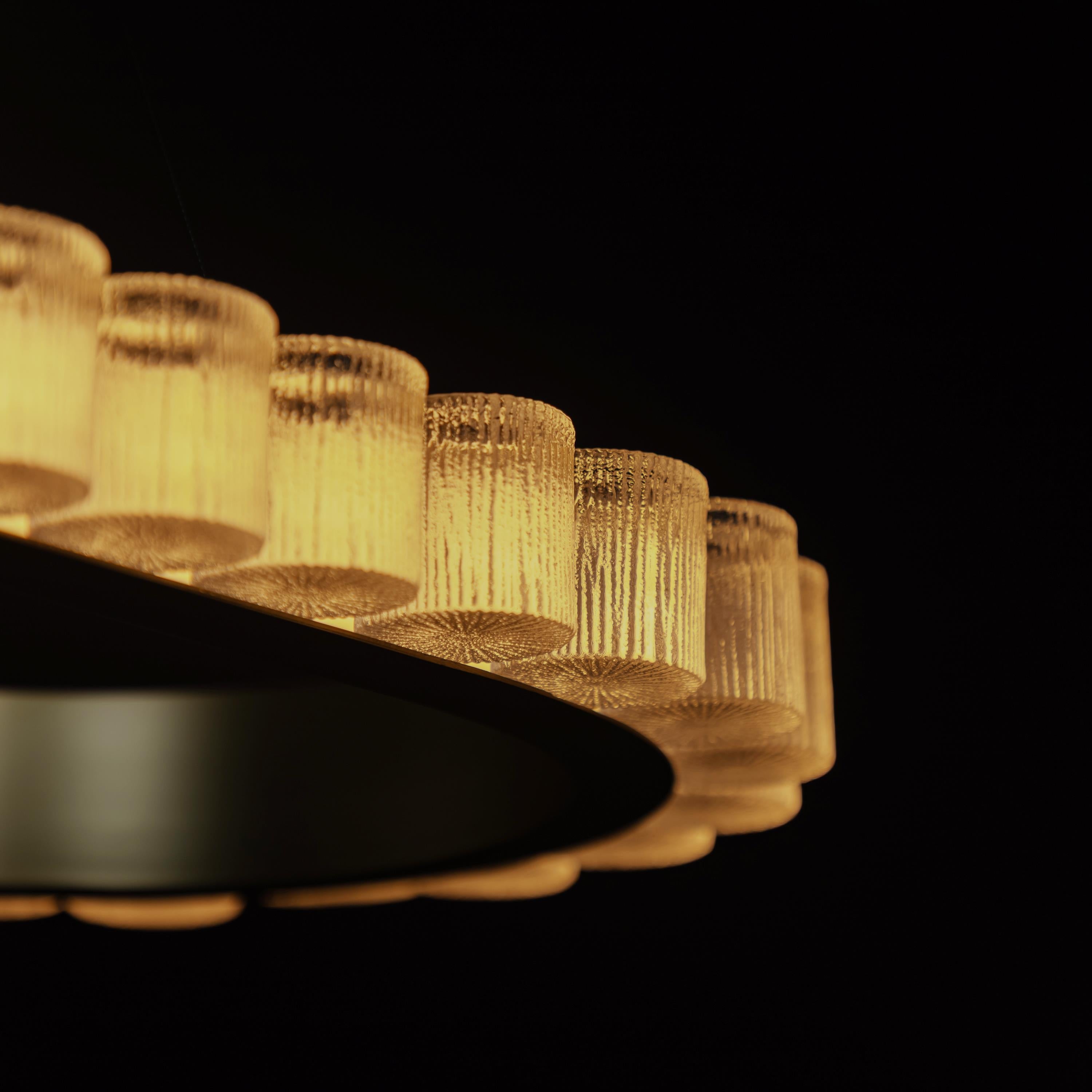 Kongo Frosted Glass Soft Antique Dining Table Chandelier - Heka Lighting & Trading Limited