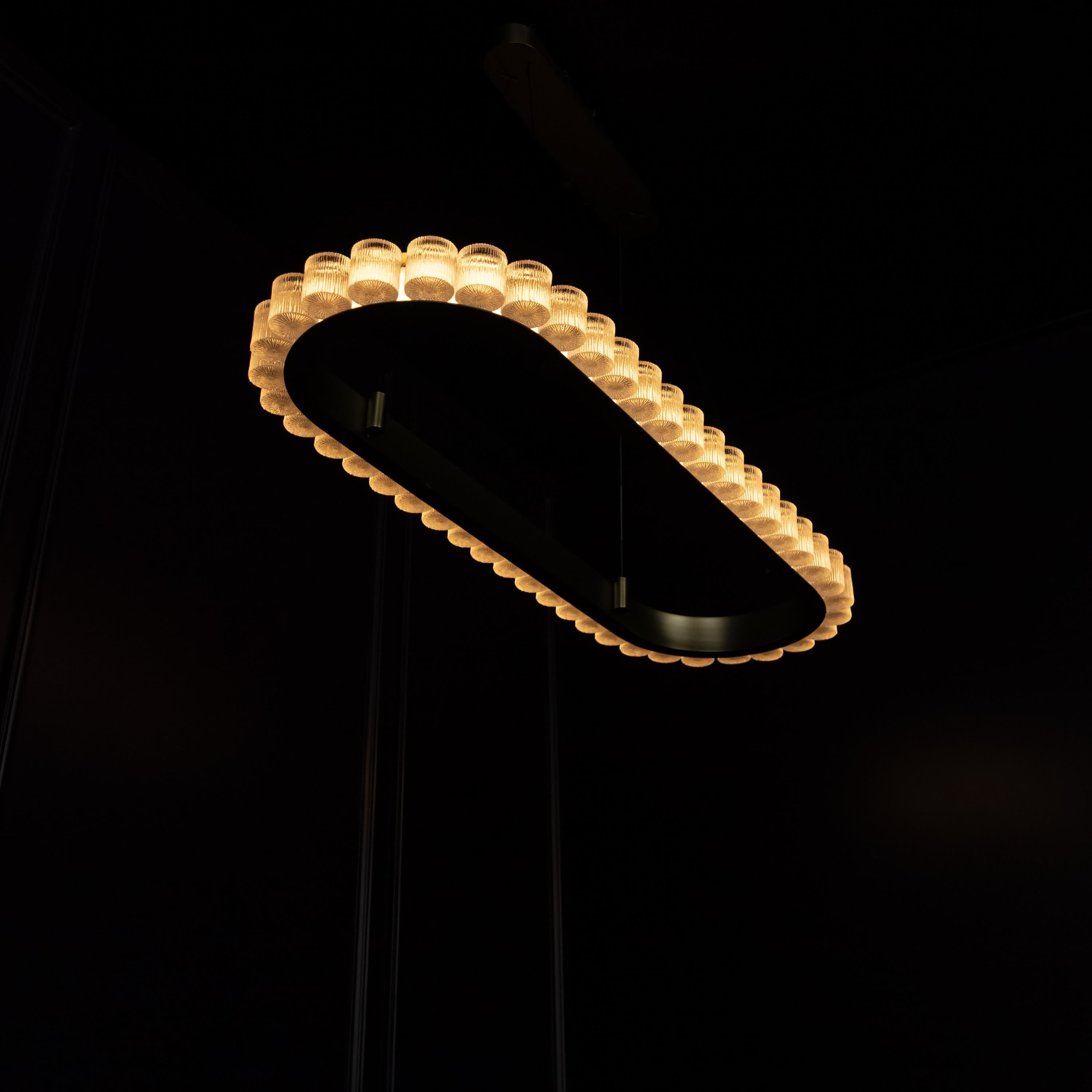 Kongo Frosted Glass Soft Antique Dining Table Chandelier - Heka Lighting & Trading Limited