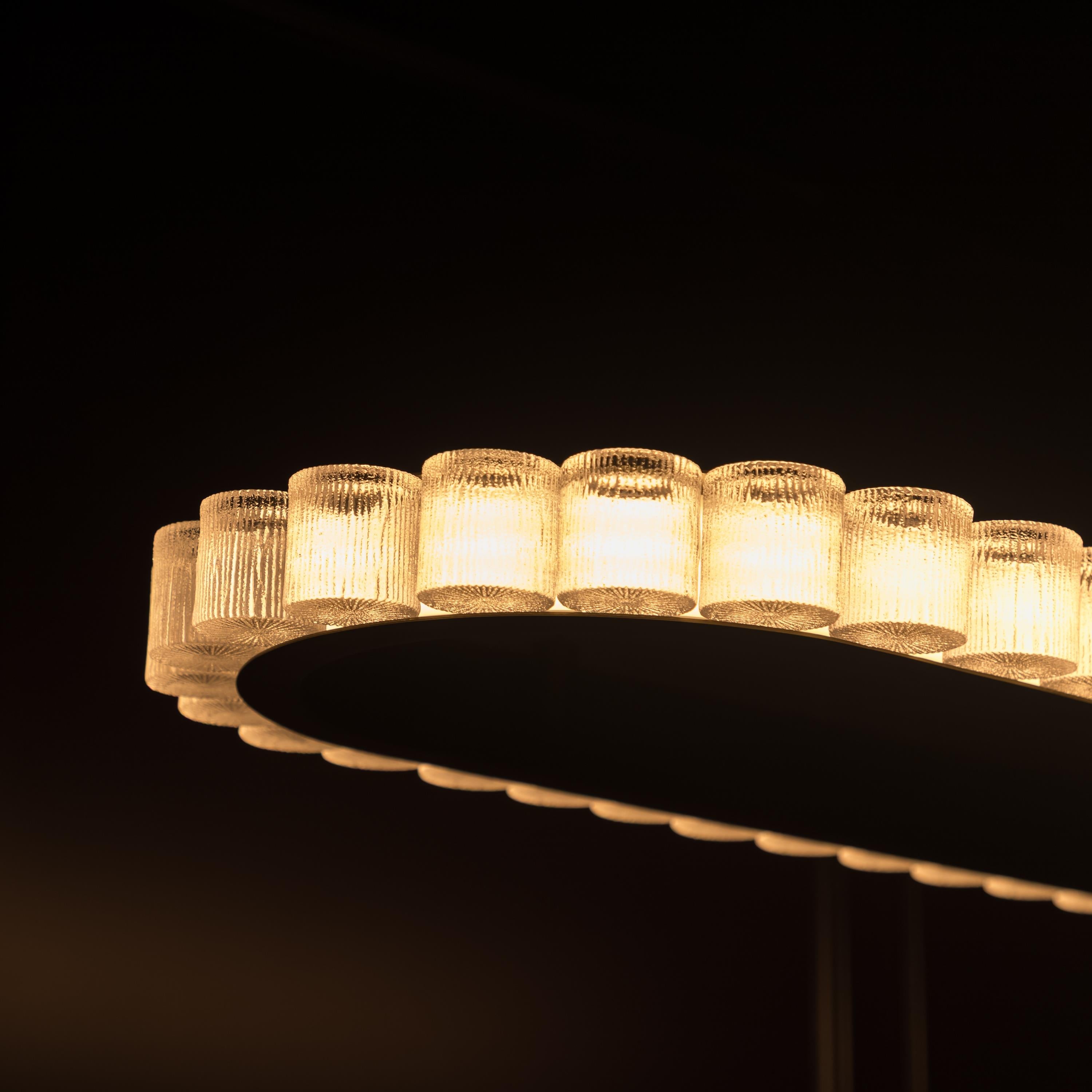 Kongo Frosted Glass Soft Antique Dining Table Chandelier - Heka Lighting & Trading Limited