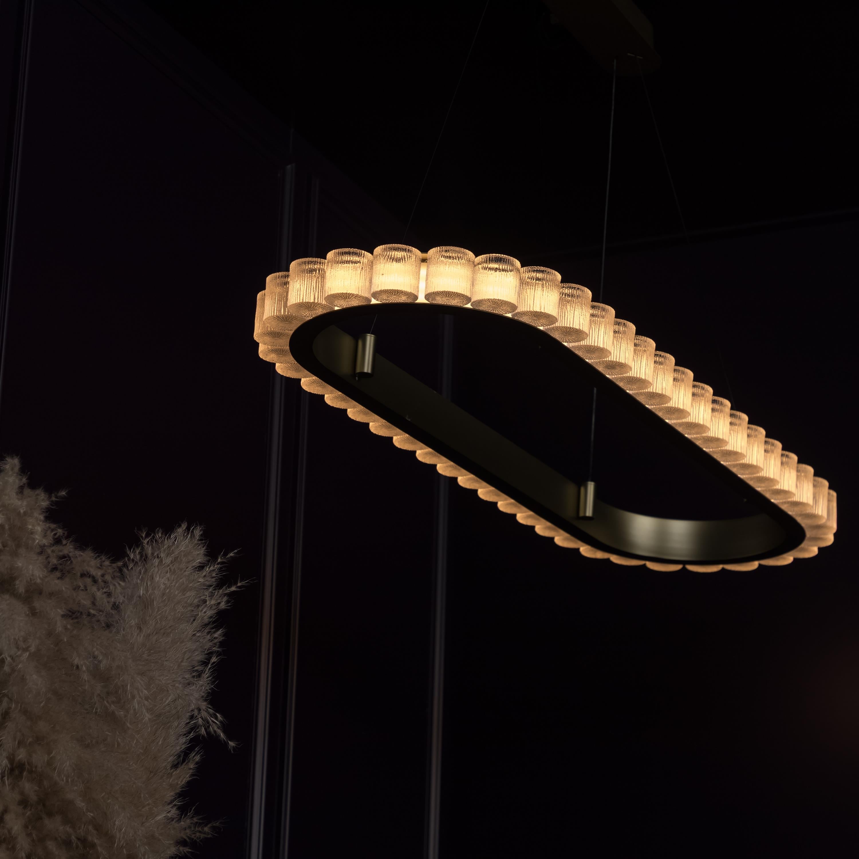 Kongo Frosted Glass Soft Antique Dining Table Chandelier - Heka Lighting & Trading Limited