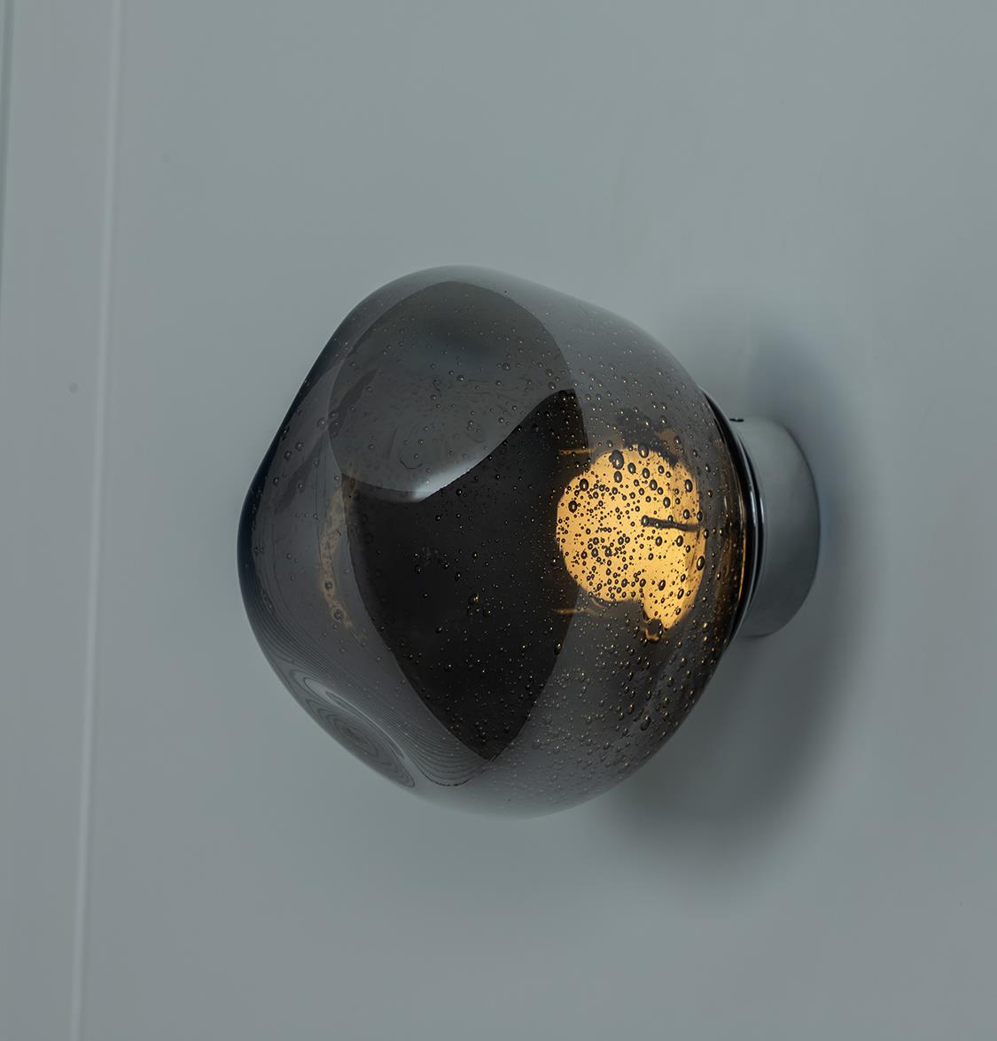 Kopenhag Bubbly Smoked Glass Chrome Wall Sconce - Heka Lighting & Trading Limited
