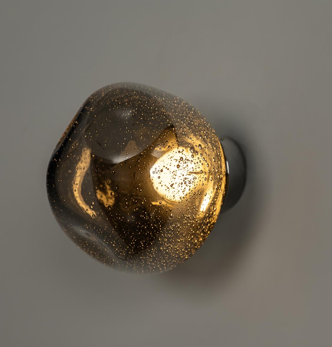 Kopenhag Bubbly Smoked Glass Chrome Wall Sconce - Heka Lighting & Trading Limited