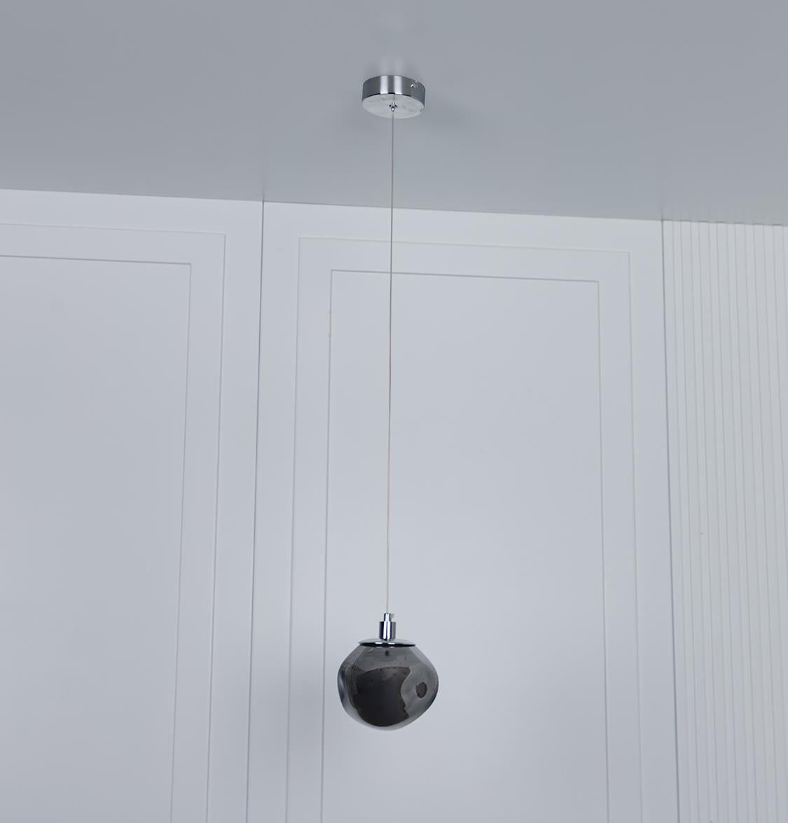 Kopenhag Bubbly Smoked Glass Chrome Pendant Light - Heka Lighting & Trading Limited