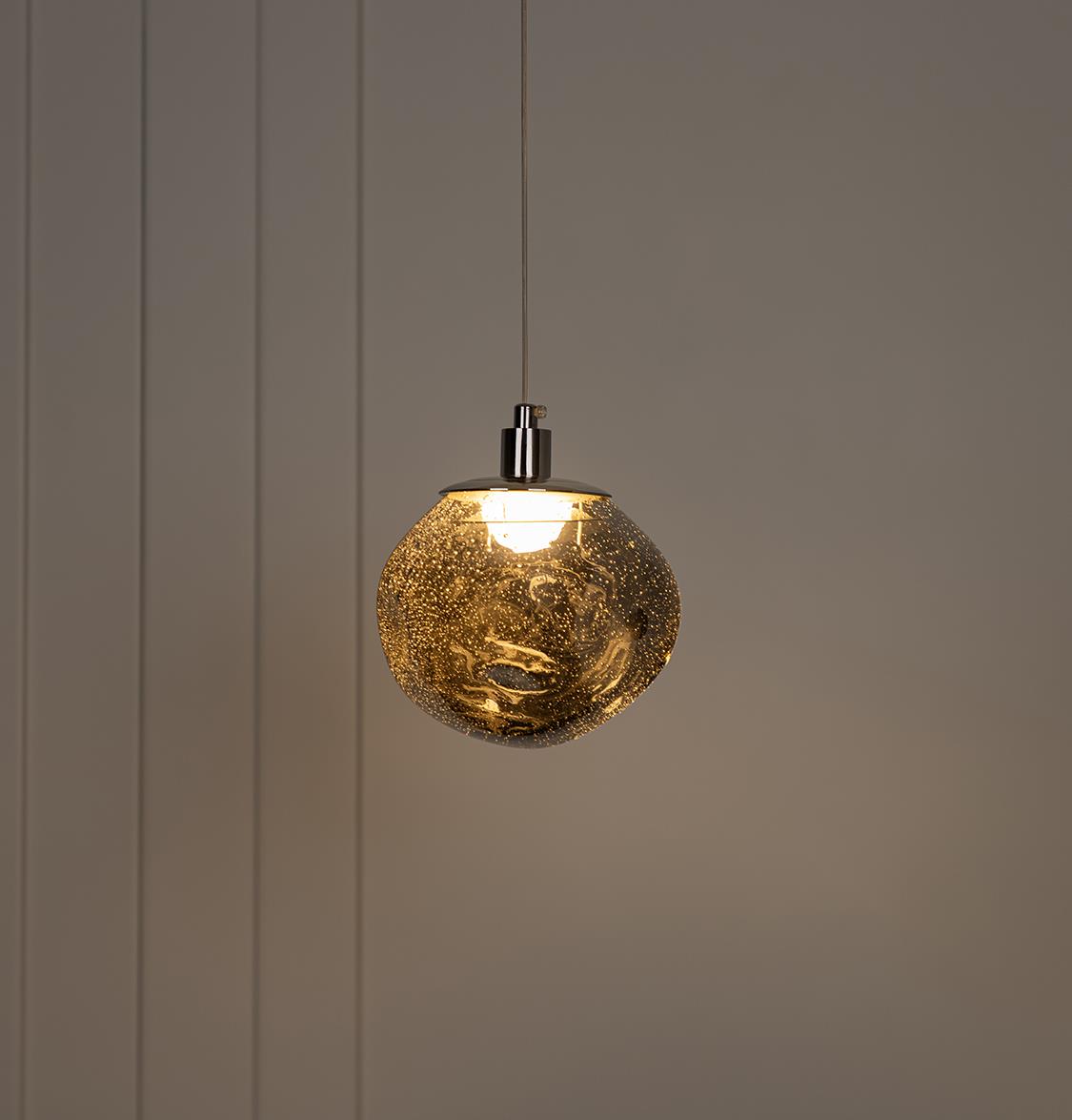 Kopenhag Bubbly Smoked Glass Chrome Pendant Light - Heka Lighting & Trading Limited