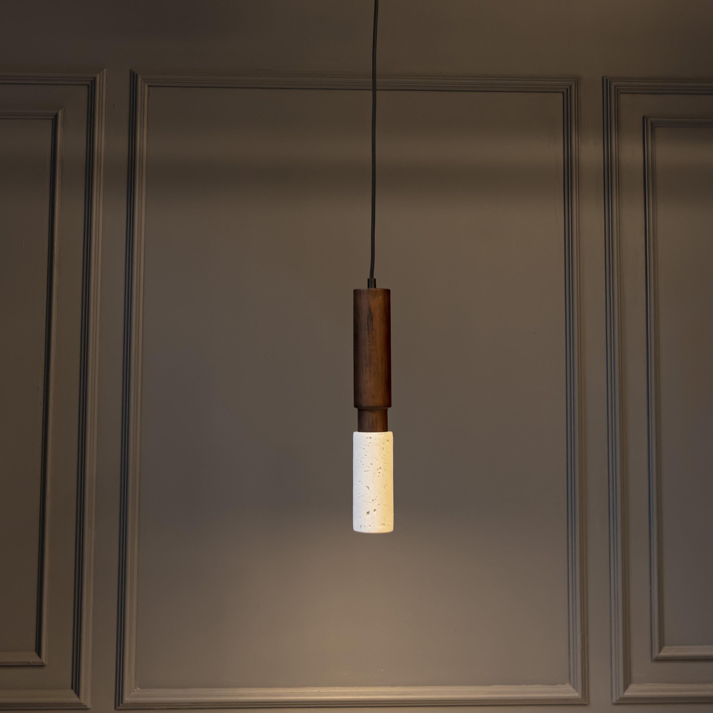 Kovak Single White Concrete Gu10 Pendant Light Chandelier - Heka Lighting & Trading Limited