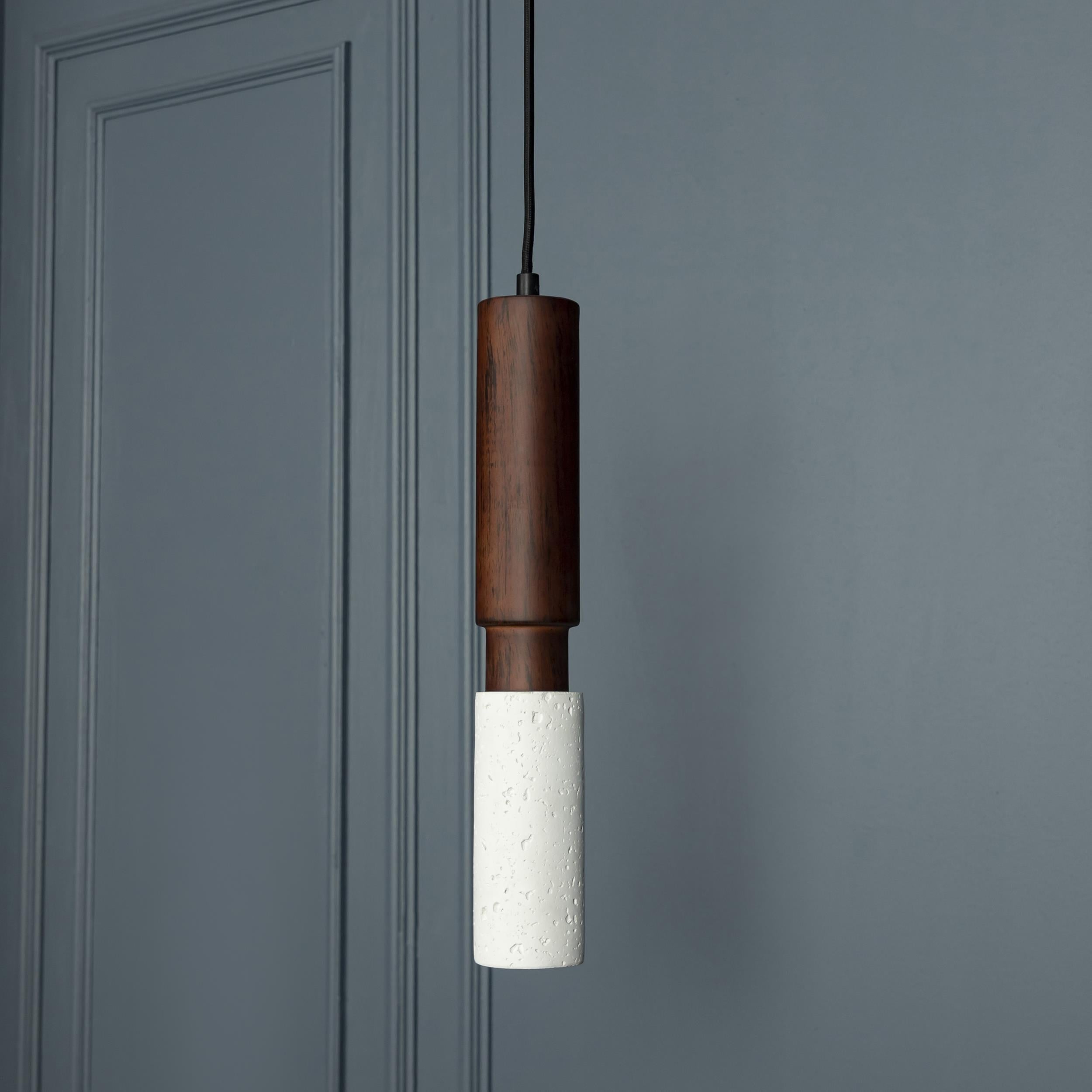 Kovak Single White Concrete Gu10 Pendant Light Chandelier - Heka Lighting & Trading Limited