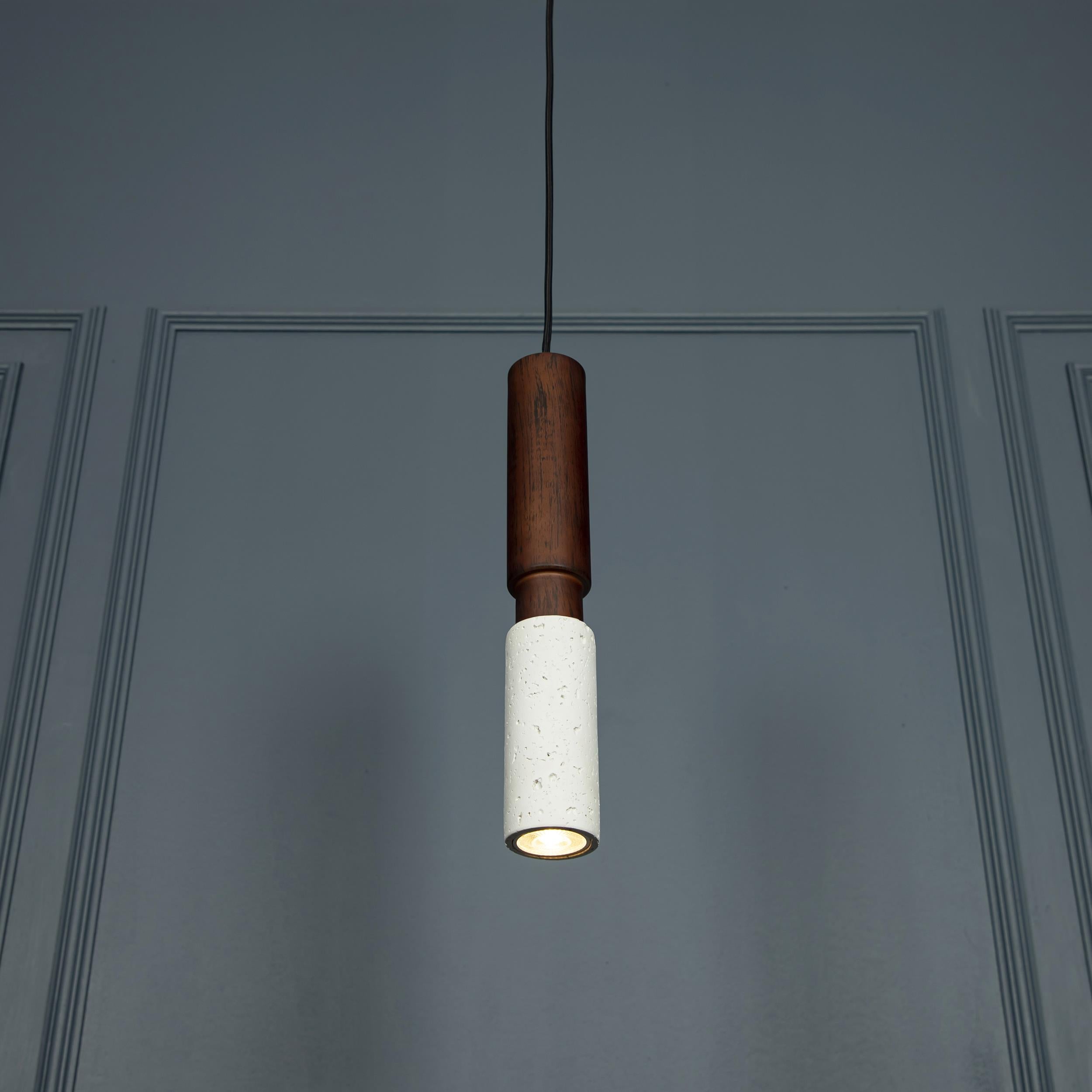 Kovak Single White Concrete Gu10 Pendant Light Chandelier - Heka Lighting & Trading Limited
