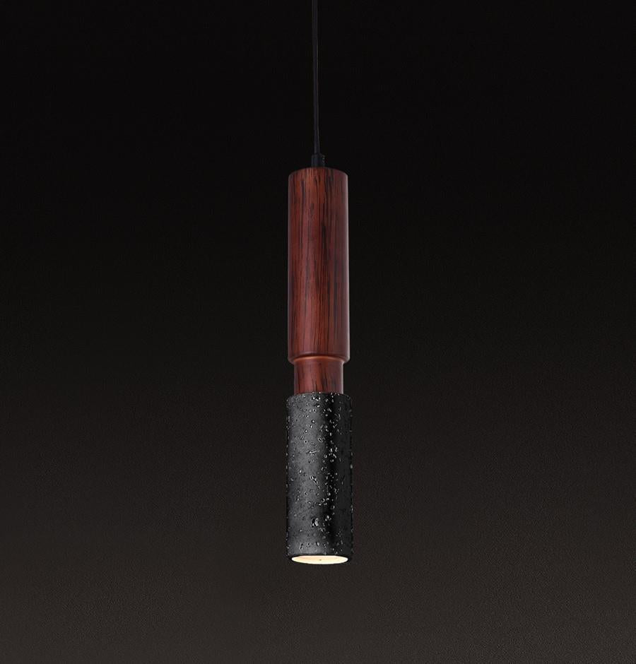 Kovak Single Black Concrete Gu10 Pendant Light Chandelier - Heka Lighting & Trading Limited