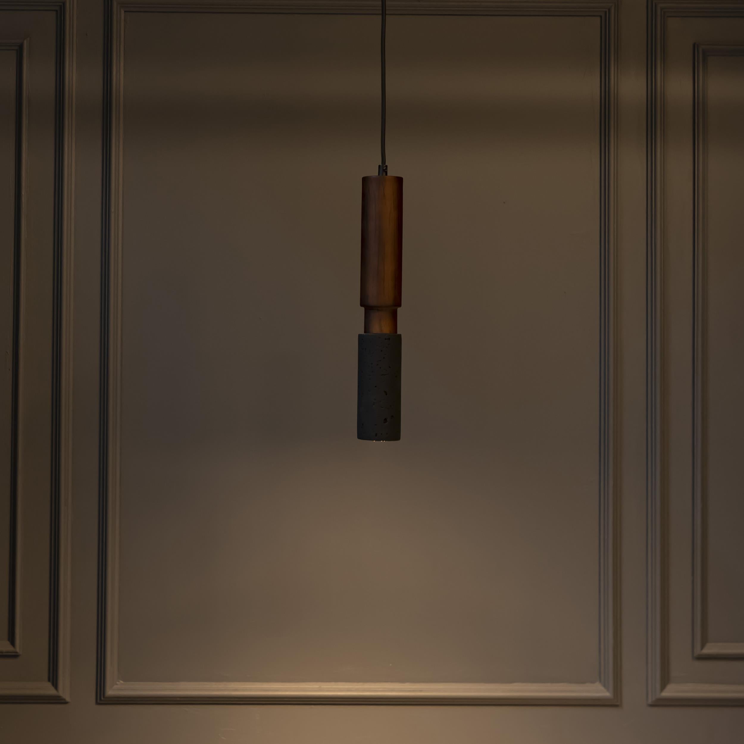 Kovak Single Black Concrete Gu10 Pendant Light Chandelier - Heka Lighting & Trading Limited