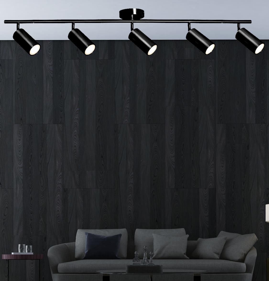 Koza Five Soft Black Wall Sconce - Heka Lighting & Trading Limited