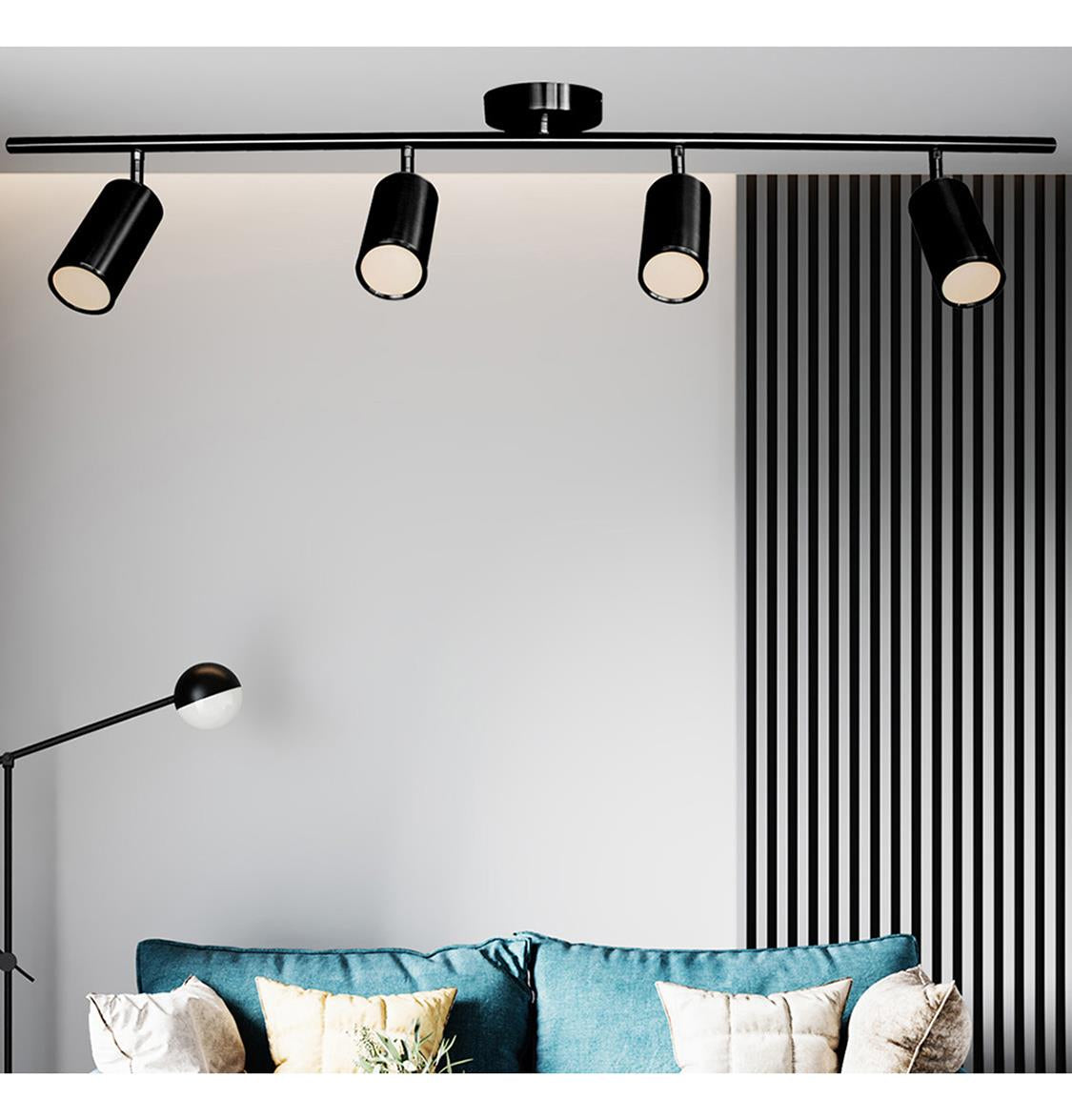 Koza 4-Piece Black Wall Sconce - Heka Lighting & Trading Limited