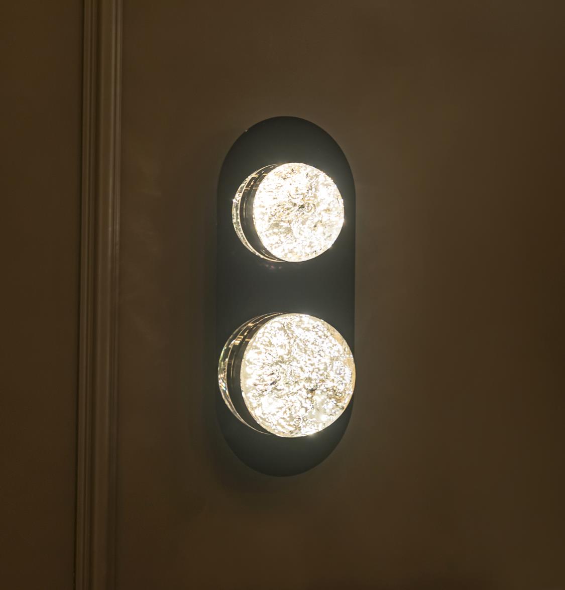 Lima Double Transparent Acrylic Platinum Led Wall Sconce - Heka Lighting & Trading Limited