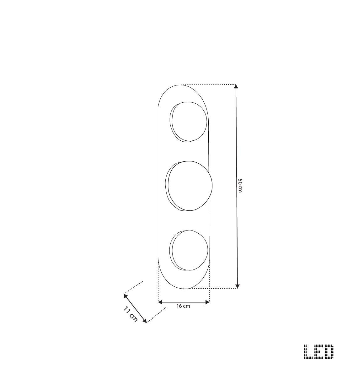 Lima Triple Transparent Acrylic Platinum Led Wall Sconce - Heka Lighting & Trading Limited