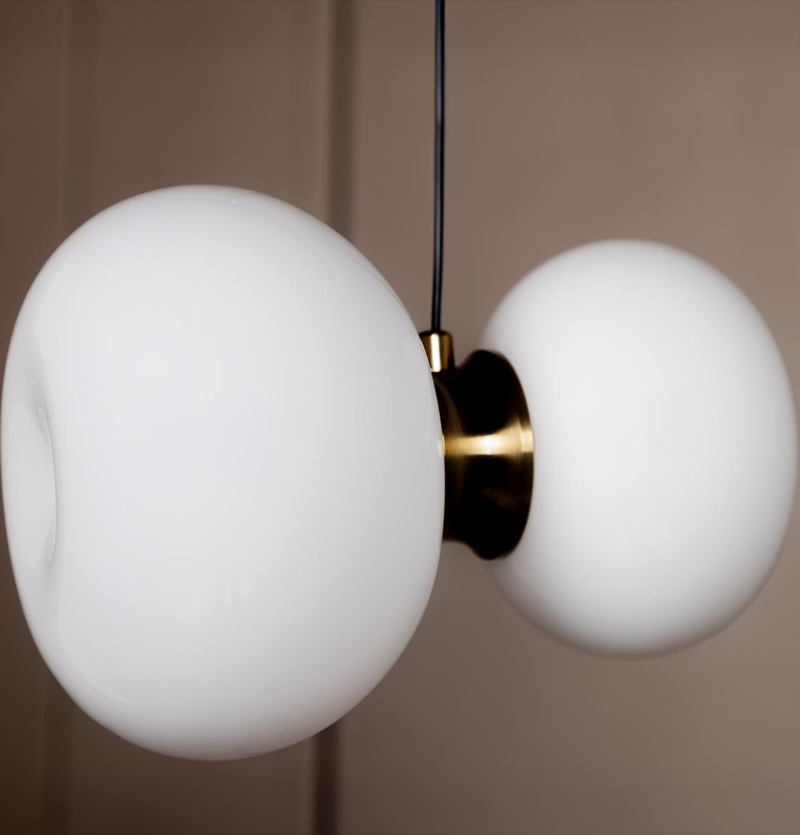 Linz Soft Glass Antique Pendant Light Chandelier - Heka Lighting & Trading Limited