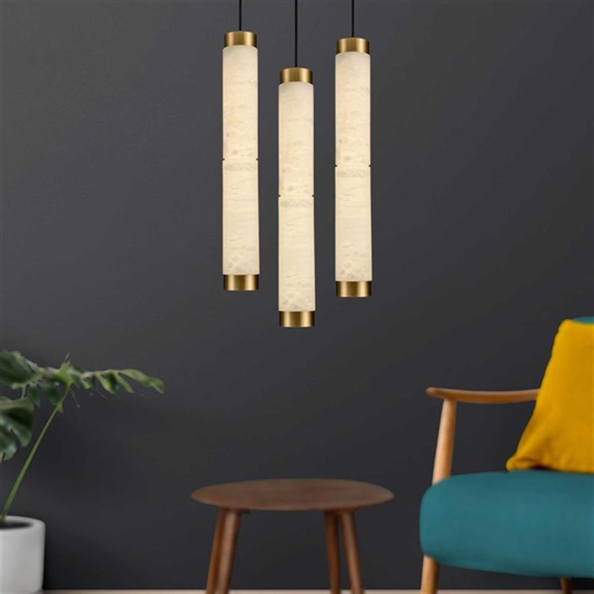 Lion Antique Marble Led Pendant Light Chandelier 60 Cm - Heka Lighting & Trading Limited