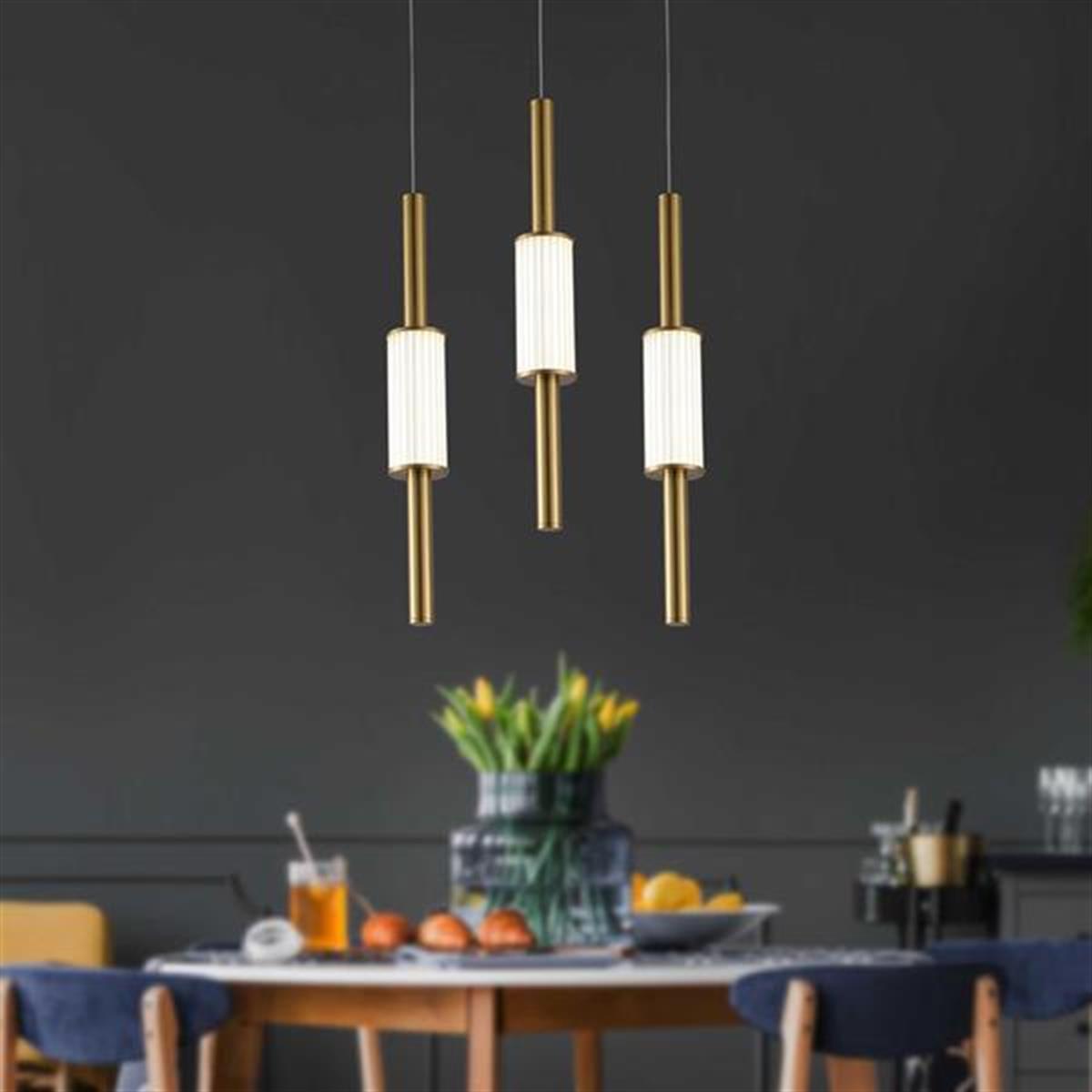 Luanda Antique Glass Led Pendant Light Chandelier 45 Cm - Heka Lighting & Trading Limited