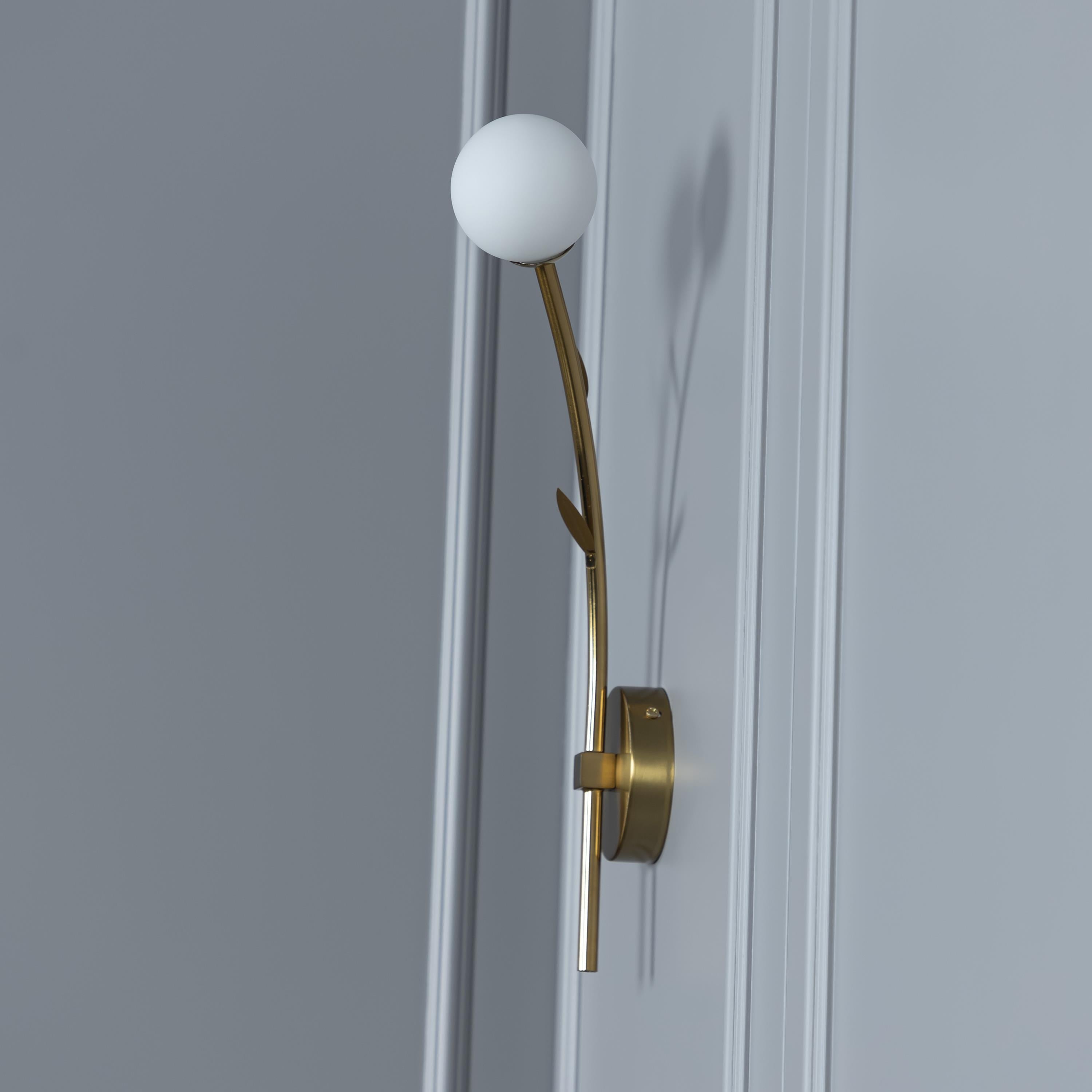 Madra Single Opal Glass Antique Wall Sconce - Heka Lighting & Trading Limited