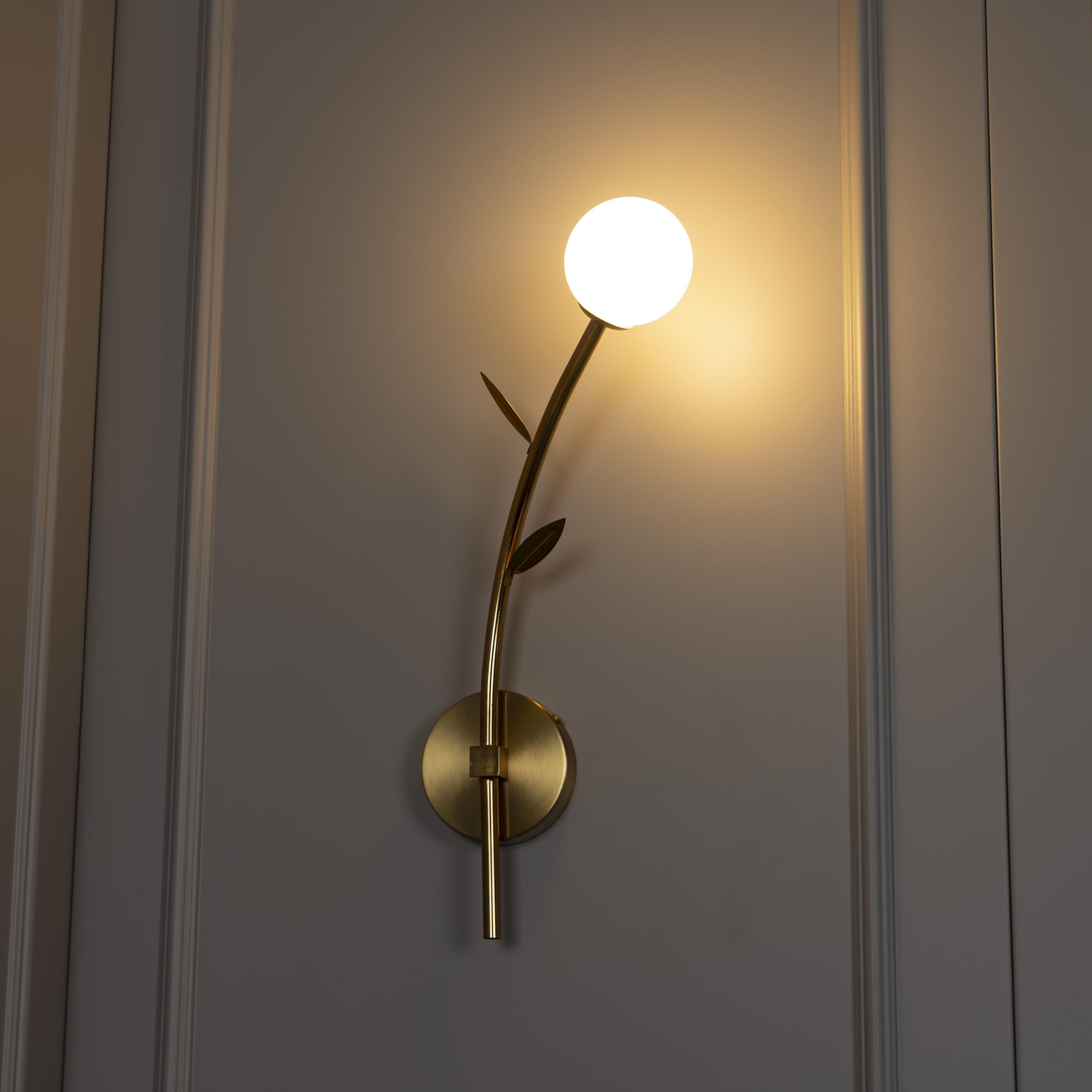 Madra Single Opal Glass Antique Wall Sconce - Heka Lighting & Trading Limited