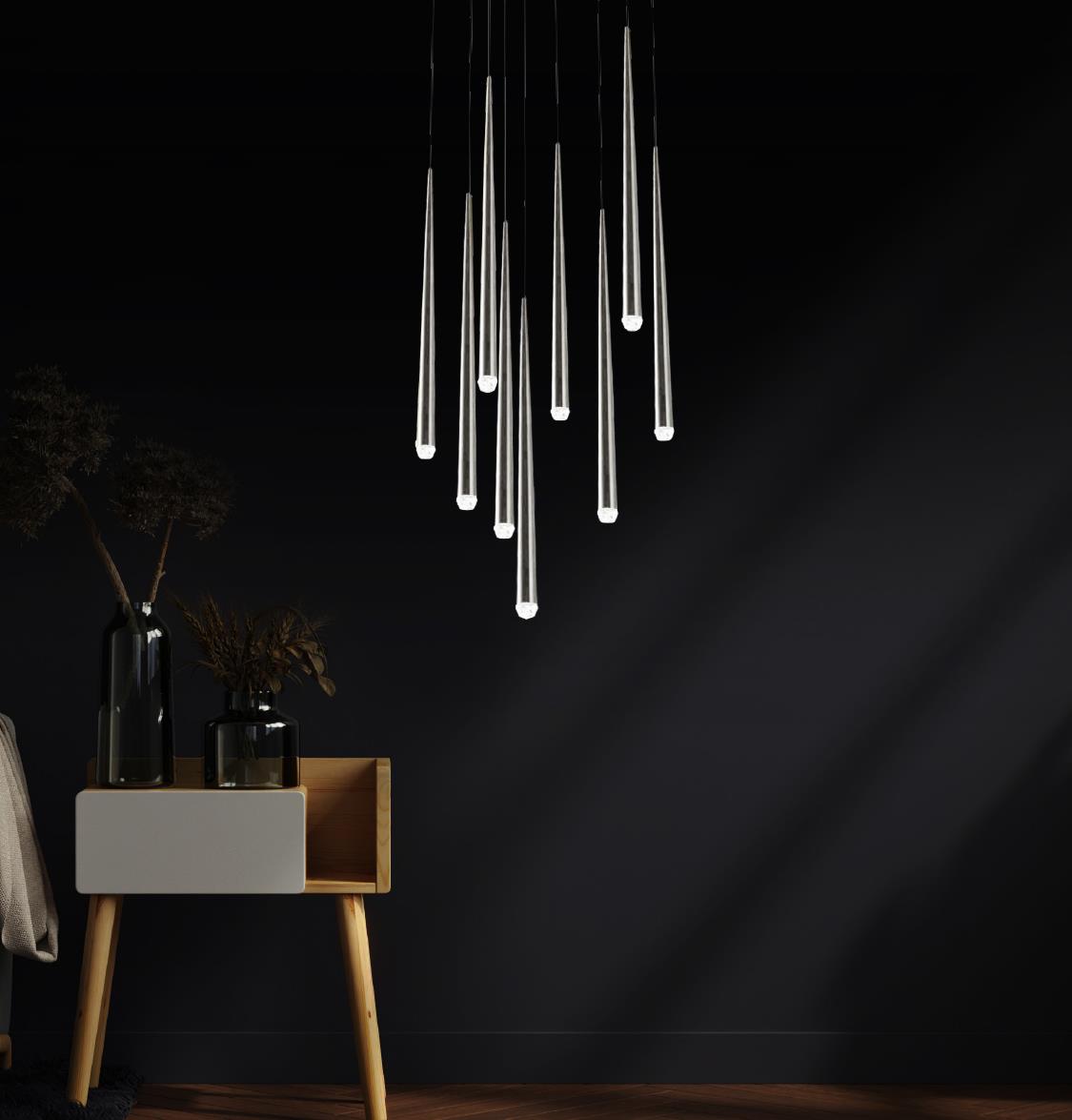 Madrid Single Chrome Torch Led Pendant Light Chandelier - Heka Lighting & Trading Limited