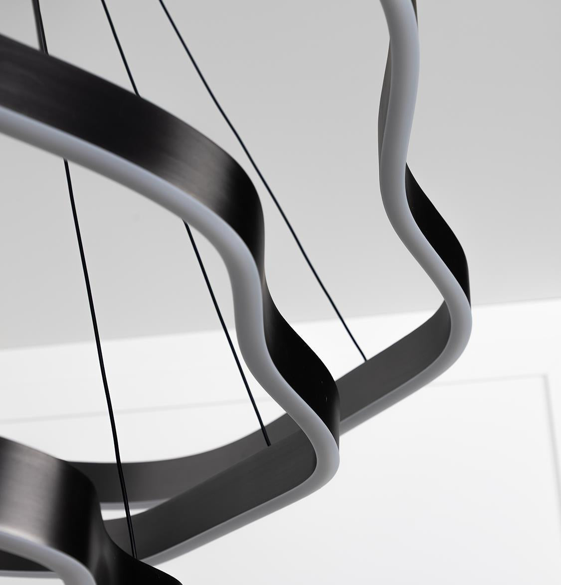 Marsis 3-Row Stainless Platinum Living Room Led Chandelier - Heka Lighting & Trading Limited