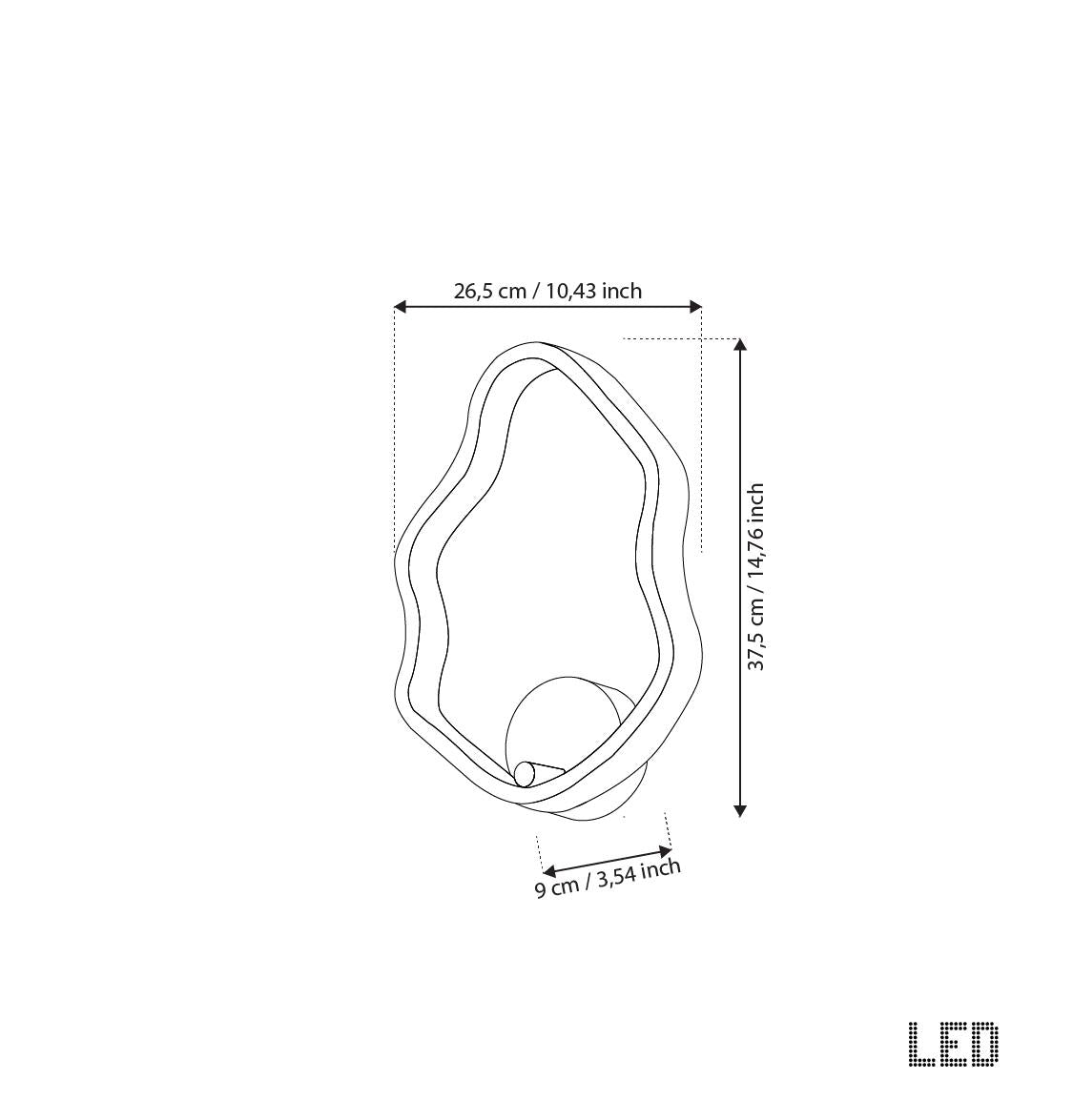 Marsis Stainless Platinum Small Led Wall Sconce - Heka Lighting & Trading Limited
